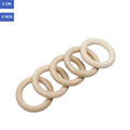 Wooden Rings 5cm Cream 5Pc