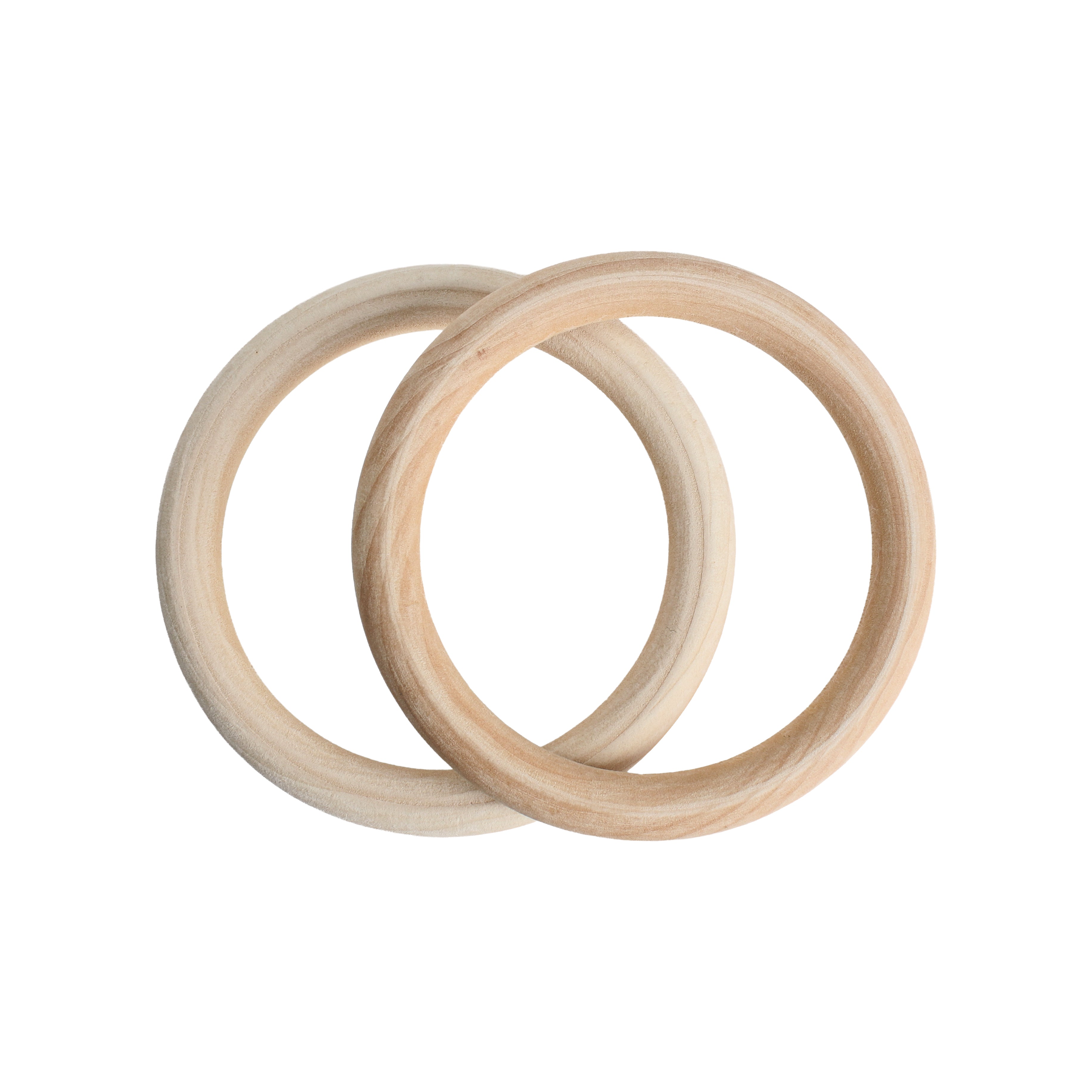 Wooden Ring 9cm Cream 2Pc