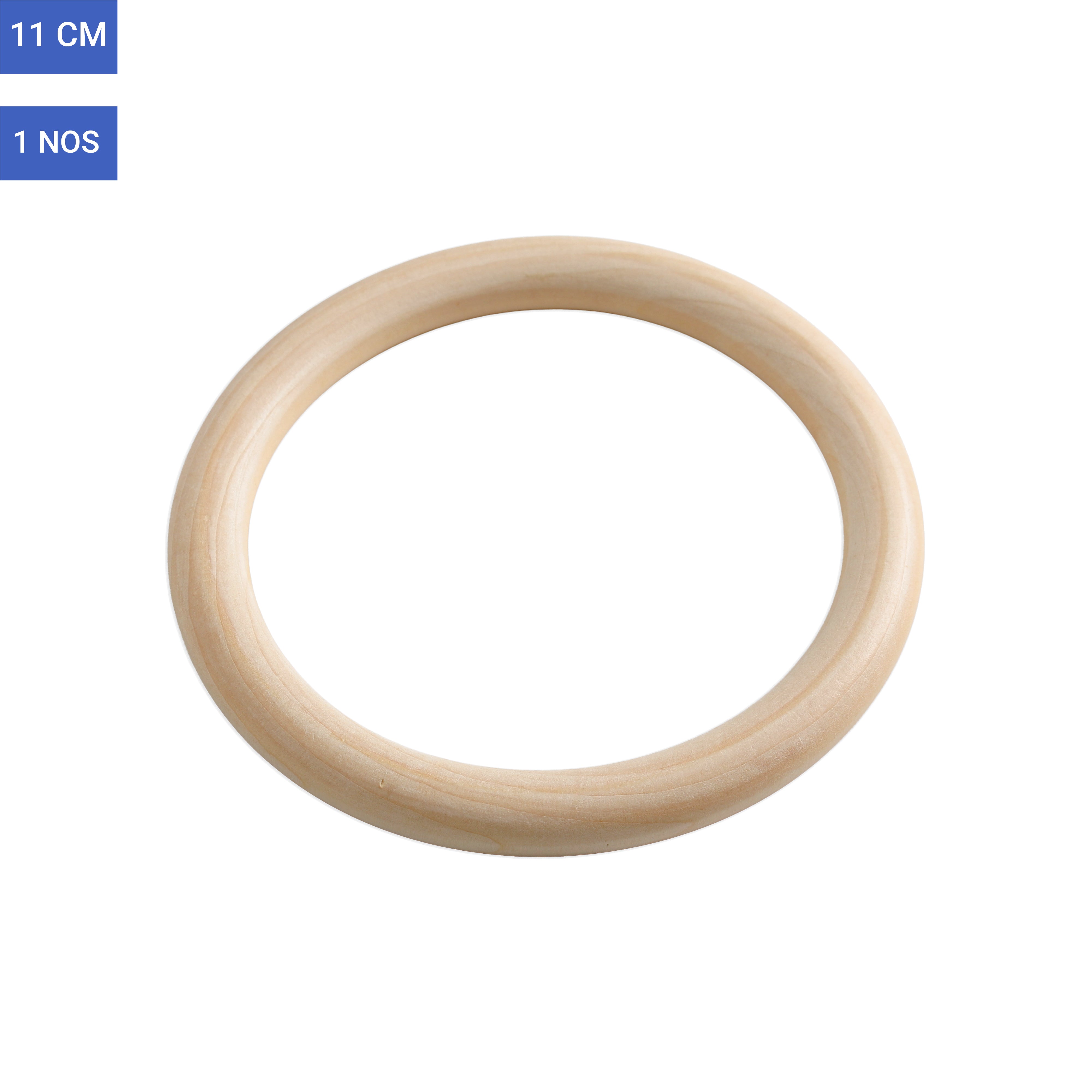 Wooden Ring 11cm Cream 1Pc