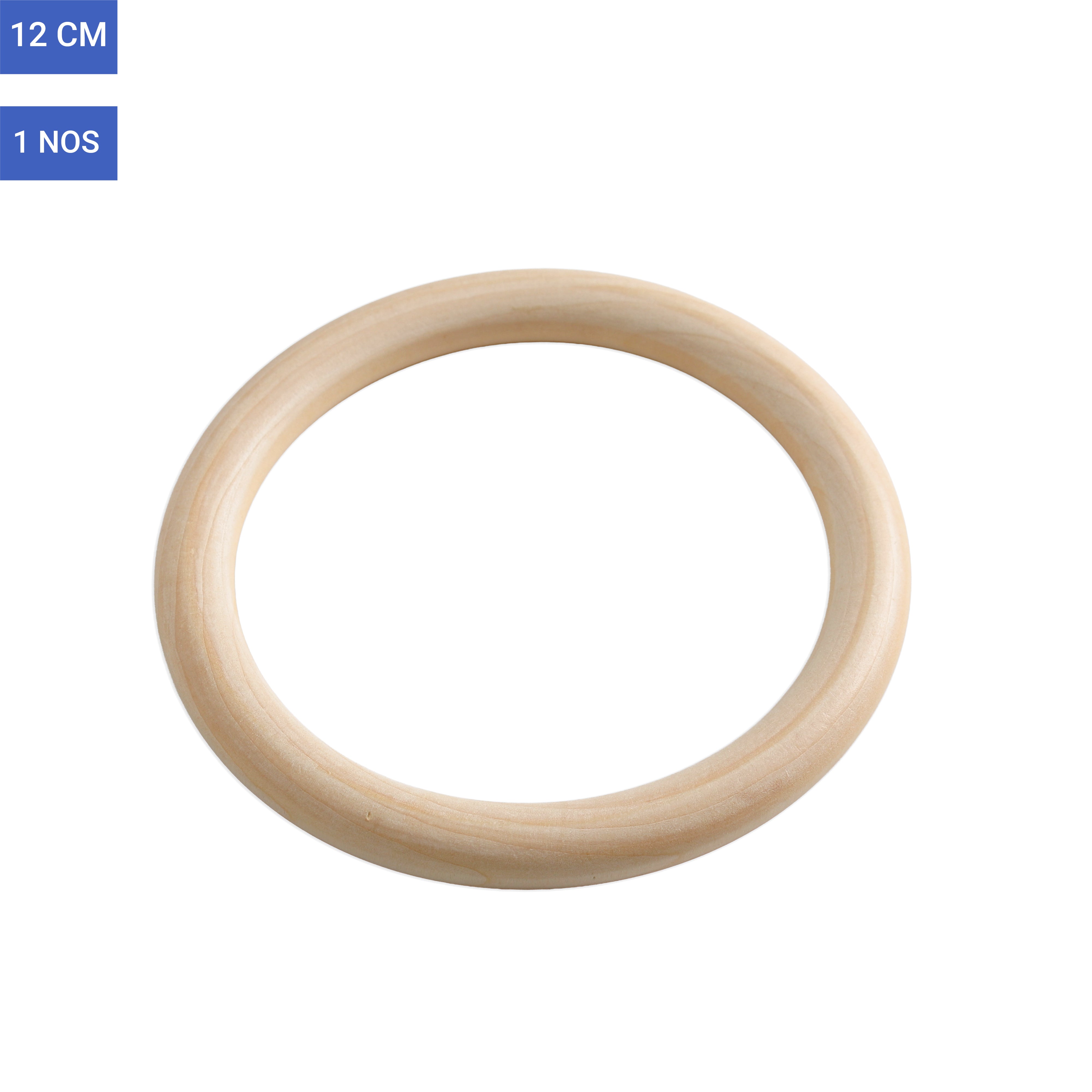 Wooden Ring 12cm Cream 1Pc