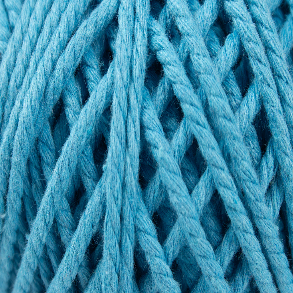 Cotton Twisted Cord Fusion Blue 3mm 3Ply 25Mtr Roll