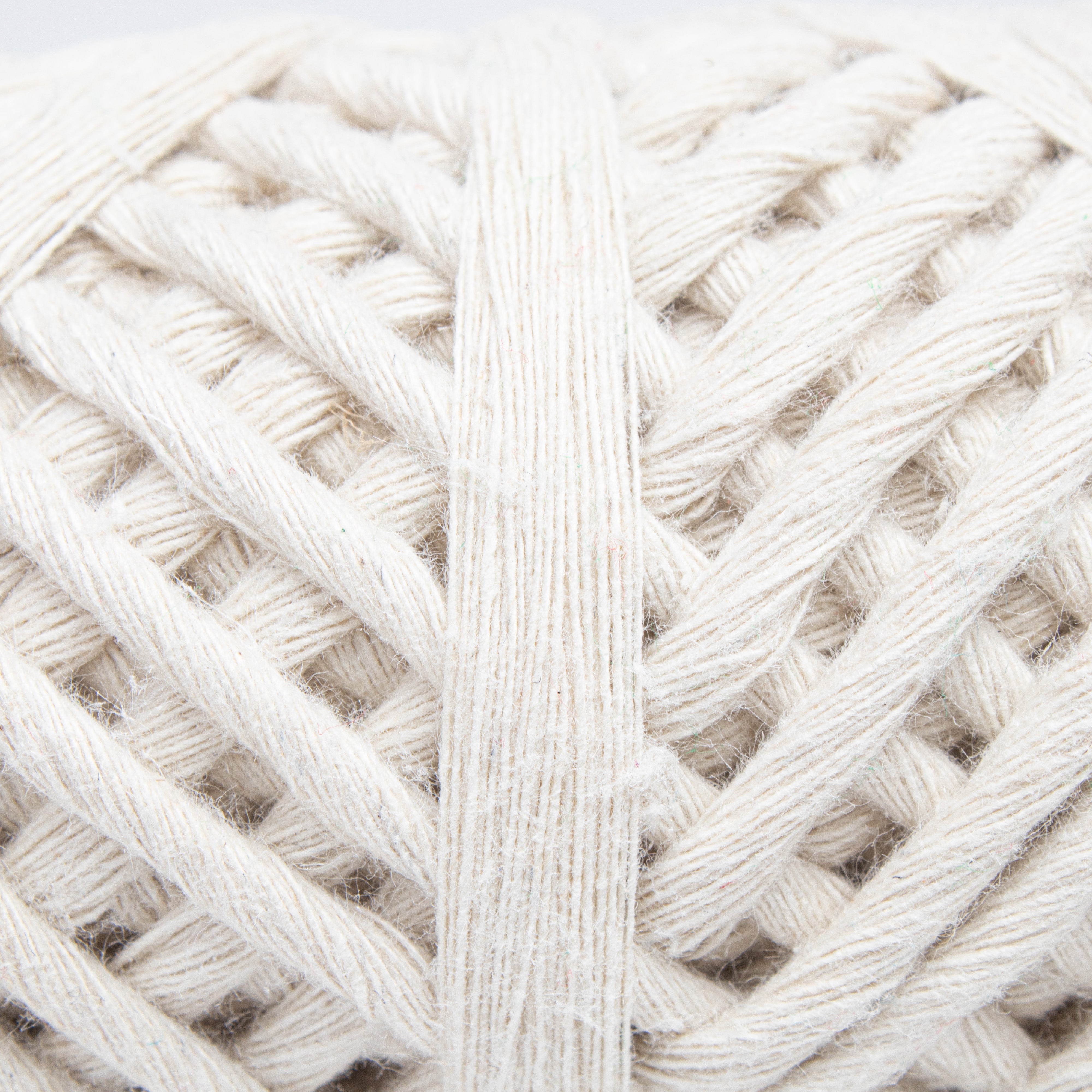 Cotton Single Strand Cream 3mm 25Mtr Roll