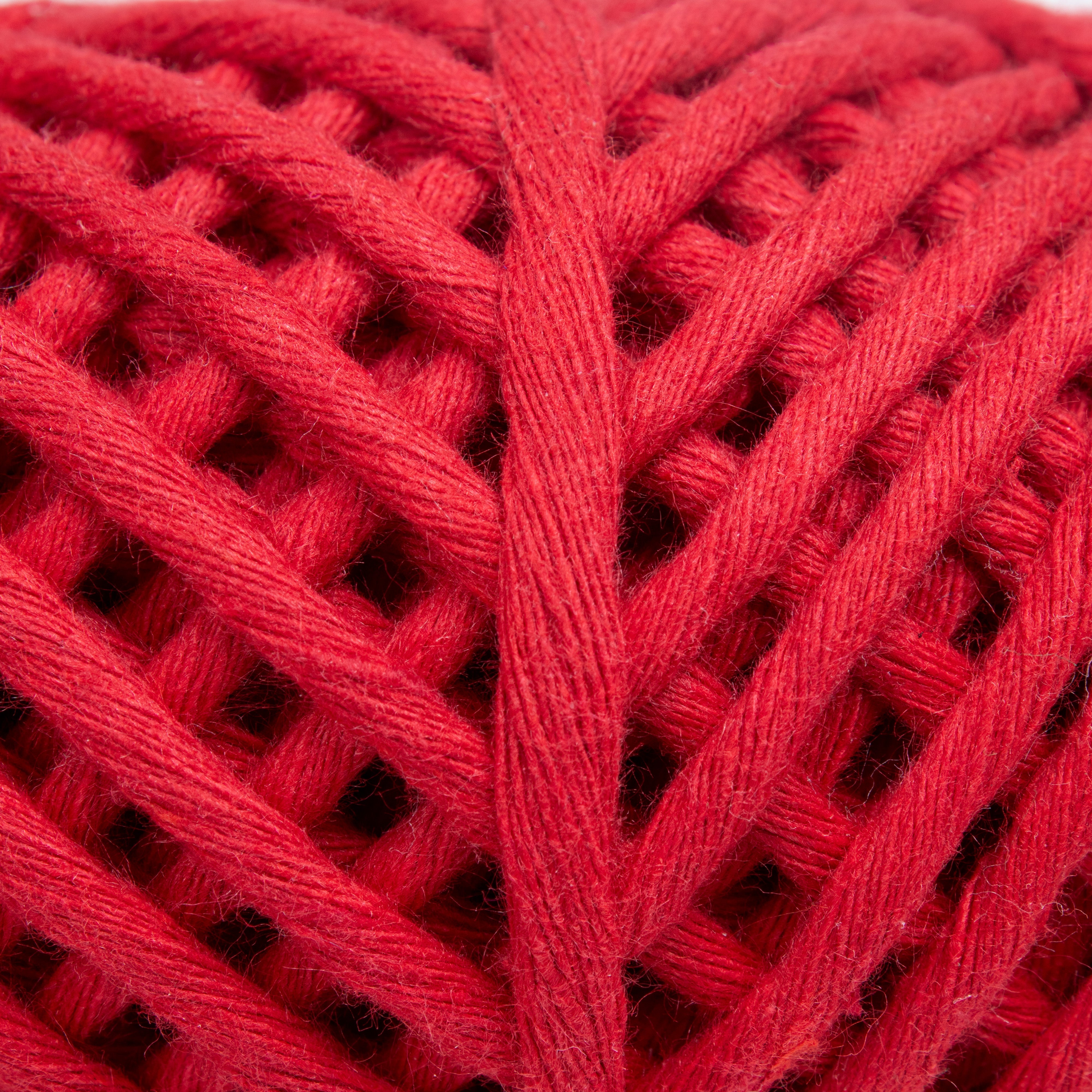 Cotton Single Strand Red 3mm 25Mtr Roll