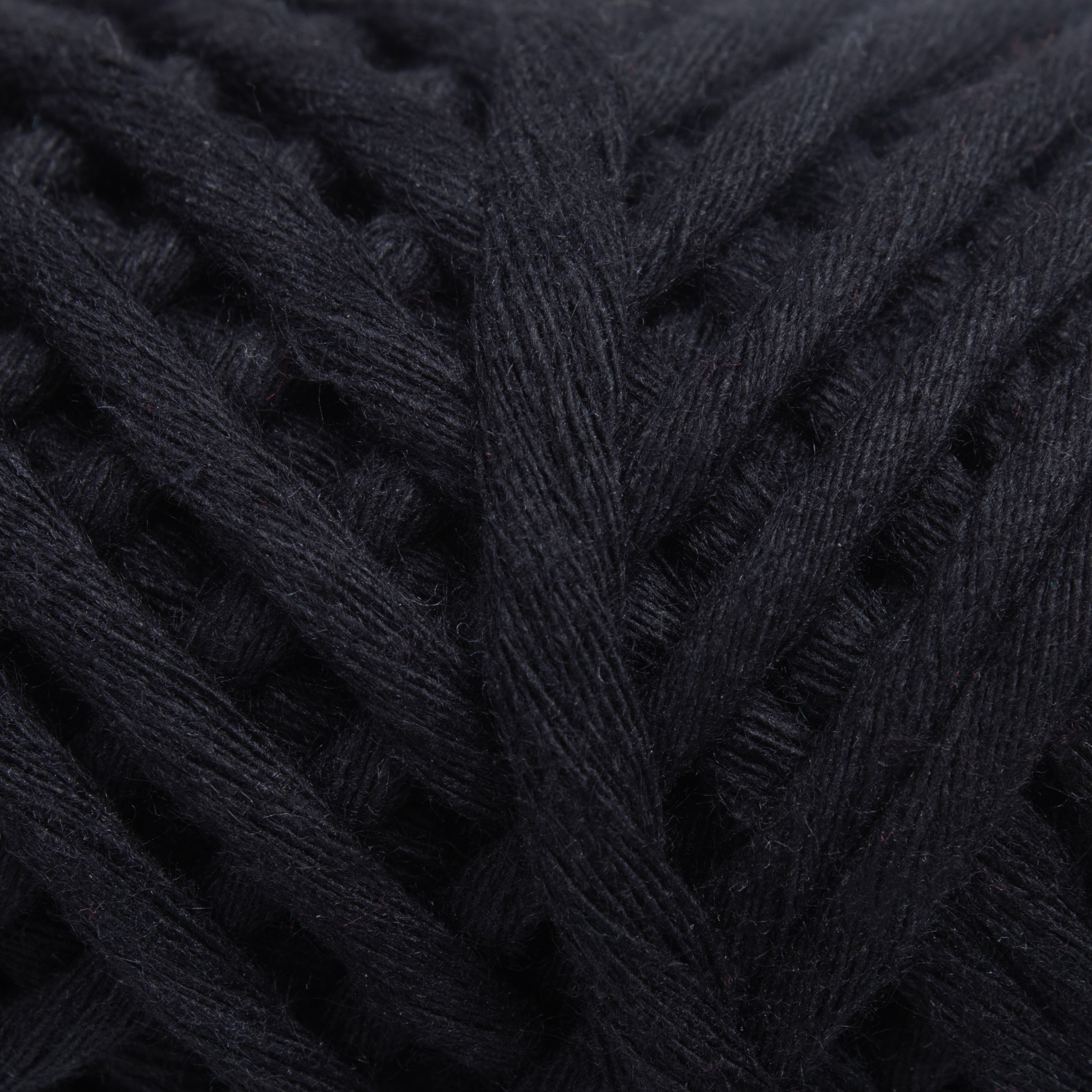 Cotton Single Strand Black 3mm 25Mtr Roll