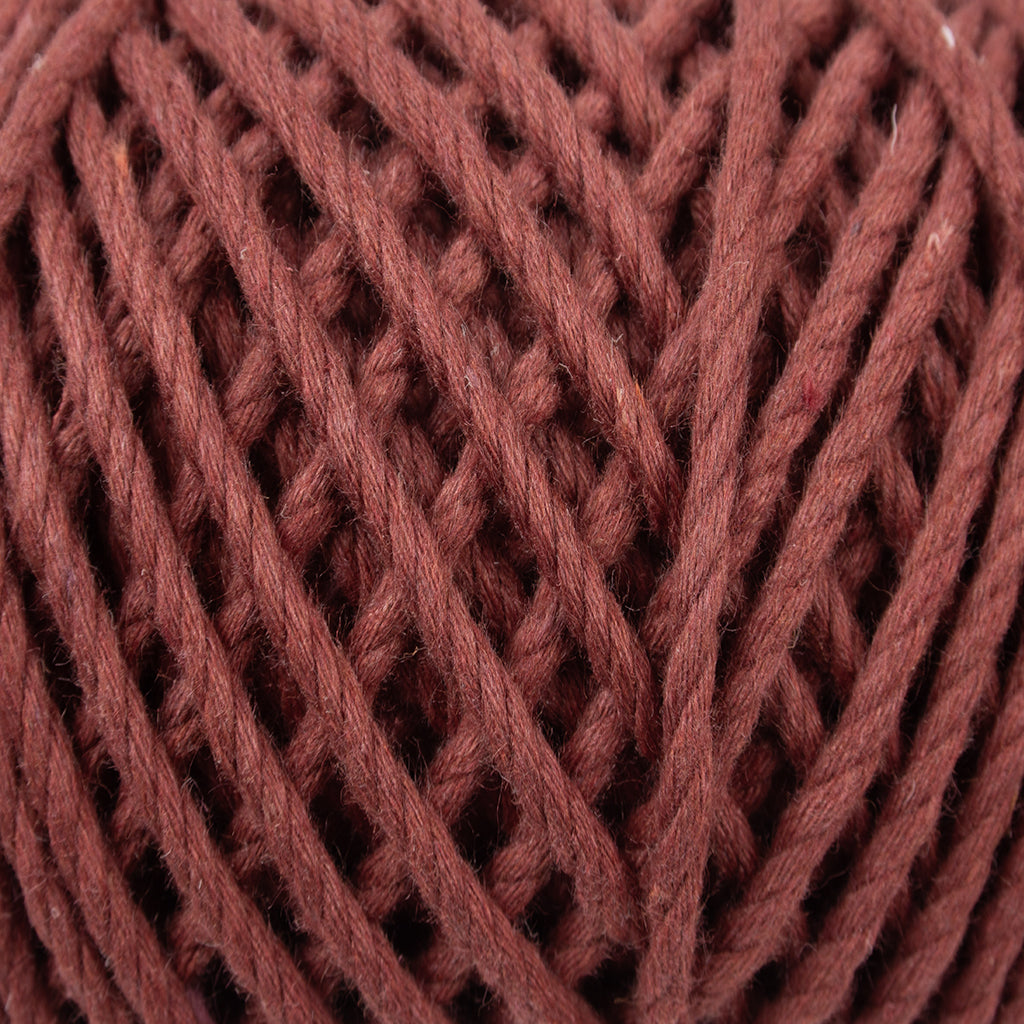 Cotton Twisted Cord Rust 3mm 3Ply 25Mtr Roll