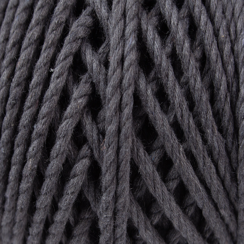 Cotton Twisted Cord Grey 3mm 3Ply 25Mtr Roll