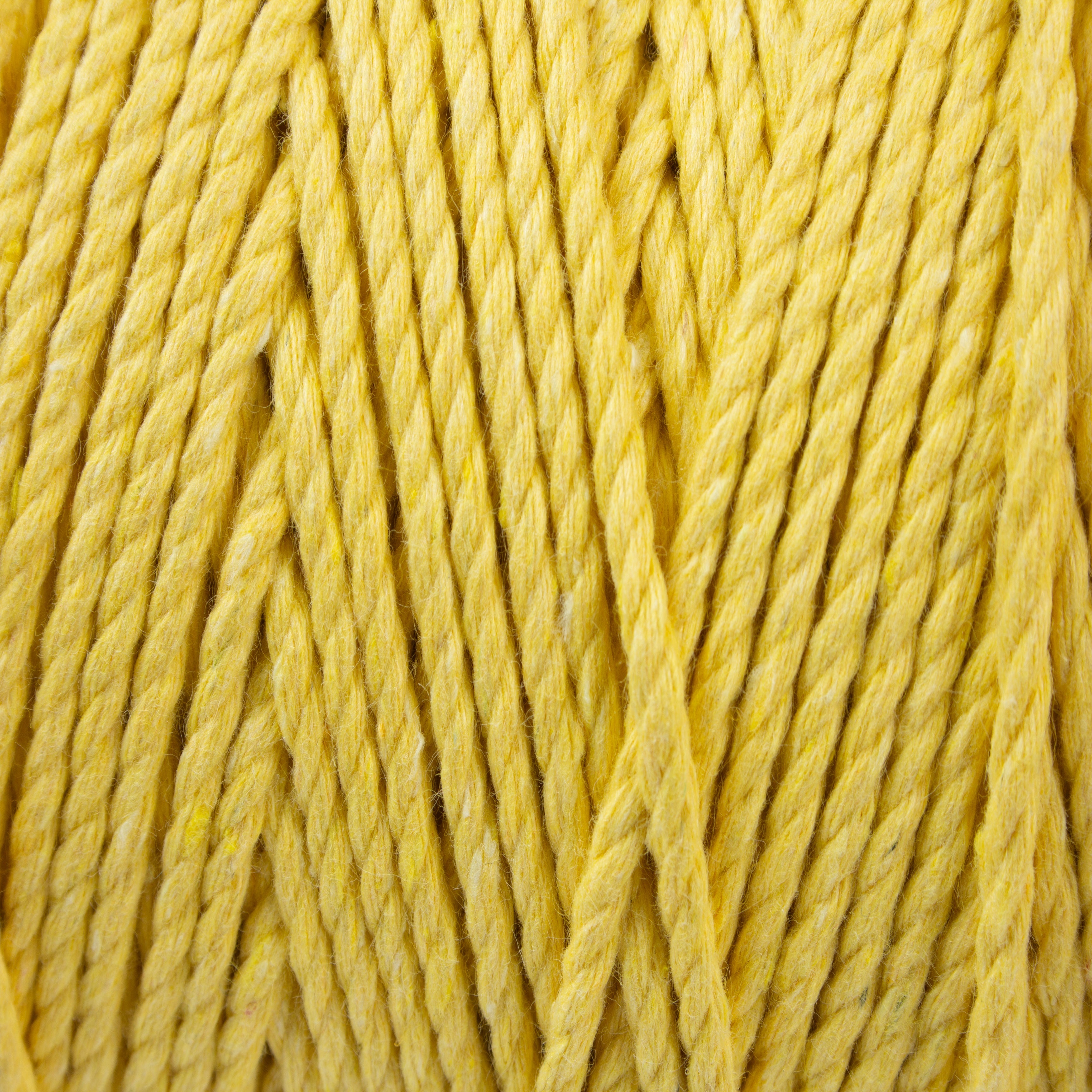 Cotton Twisted Cord Lemon Yellow 3mm 3 Ply 500gm Roll