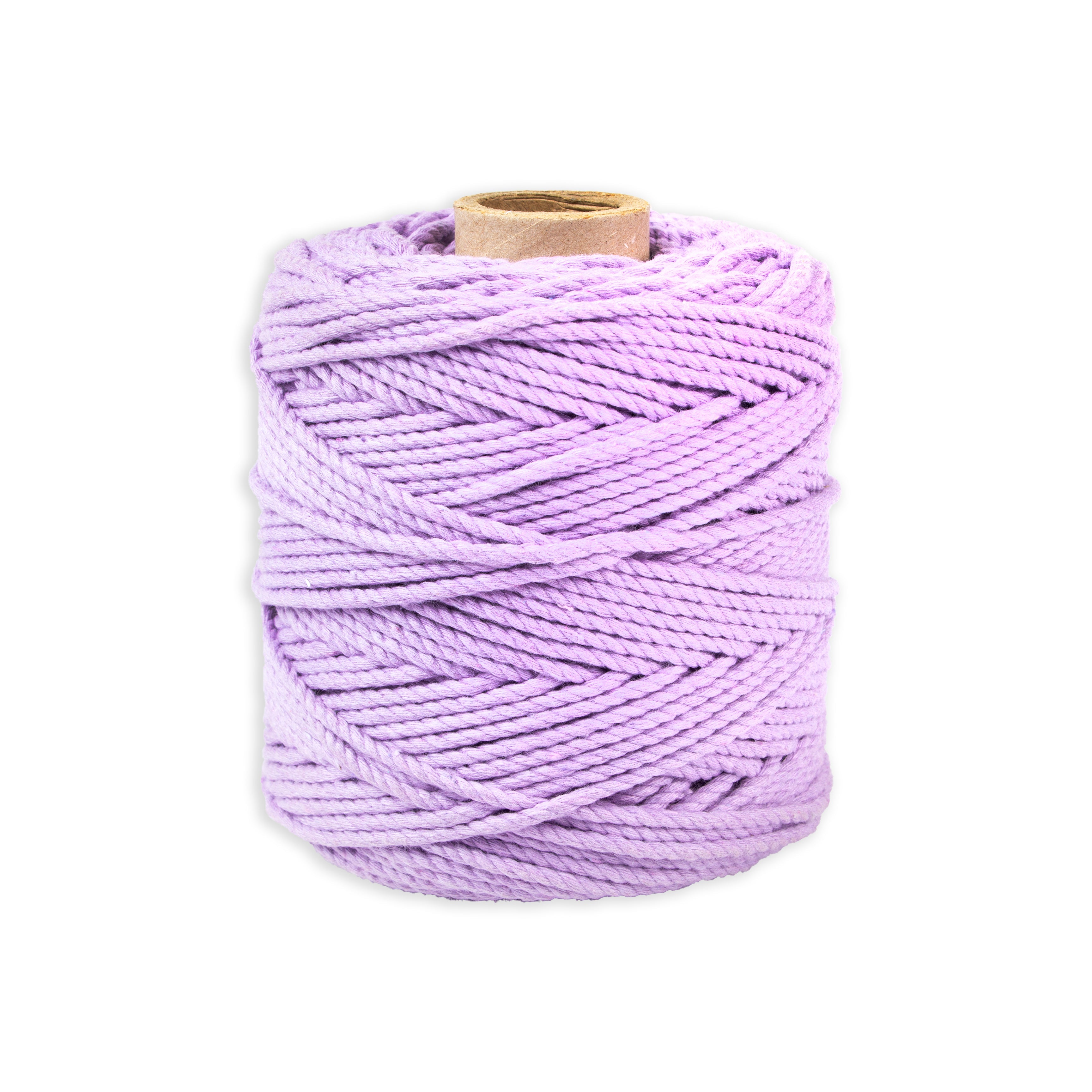 Cotton Twisted Cord Lavender 3mm 3 Ply 500gm Roll