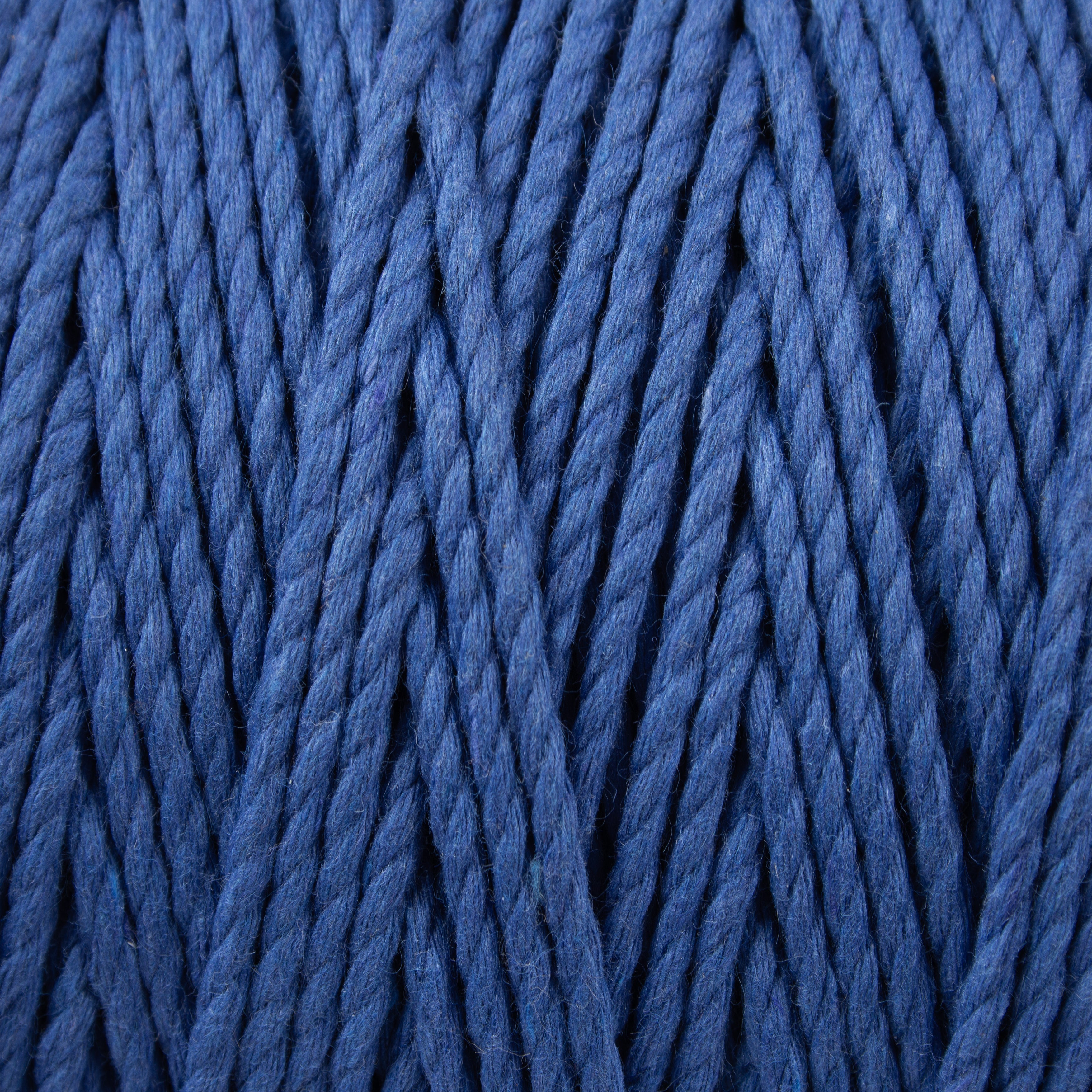 Cotton Twisted Cord Royal Blue 3mm 3 Ply 500gm Roll