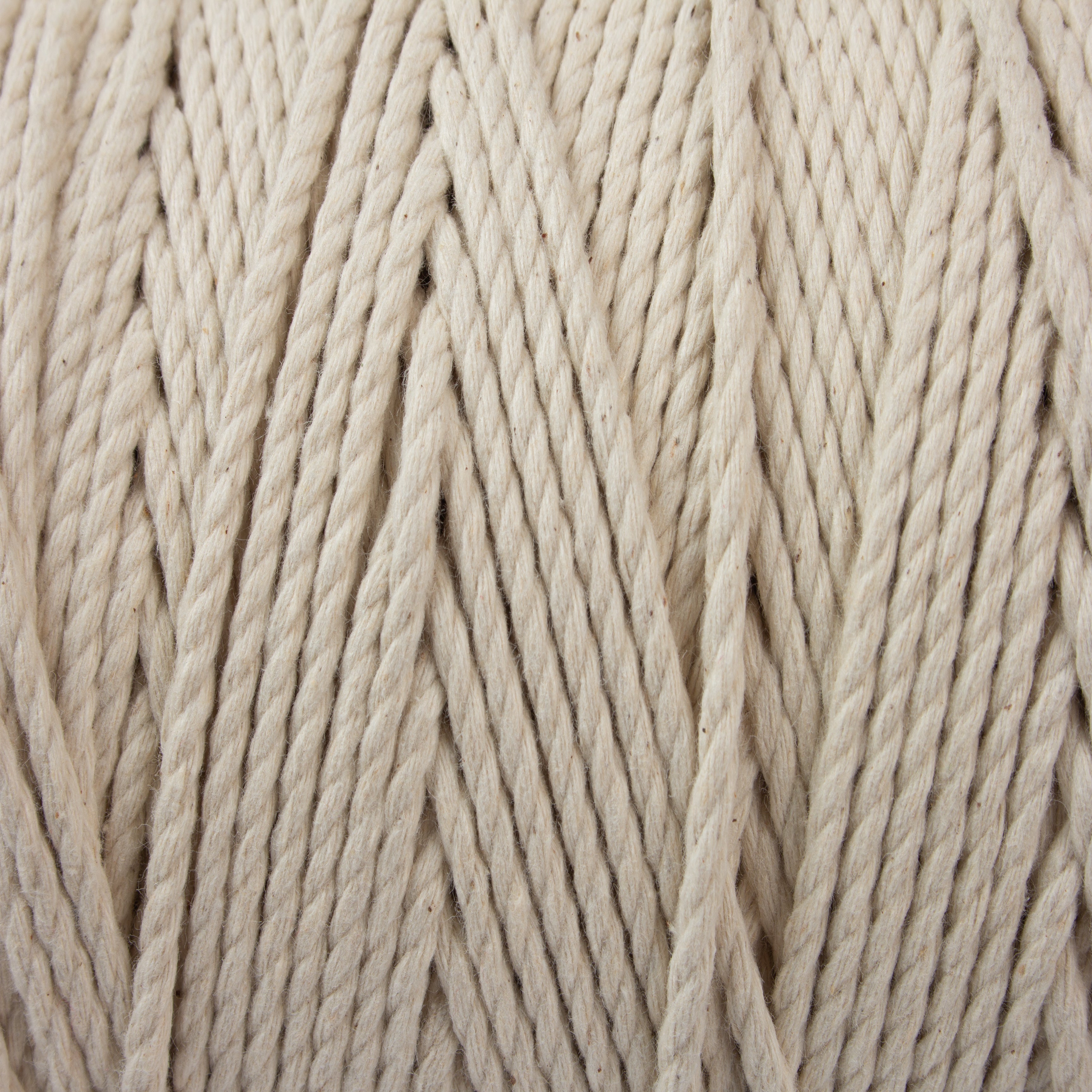 Cotton Twisted Cord Off White 3mm 3 Ply 500gm Roll