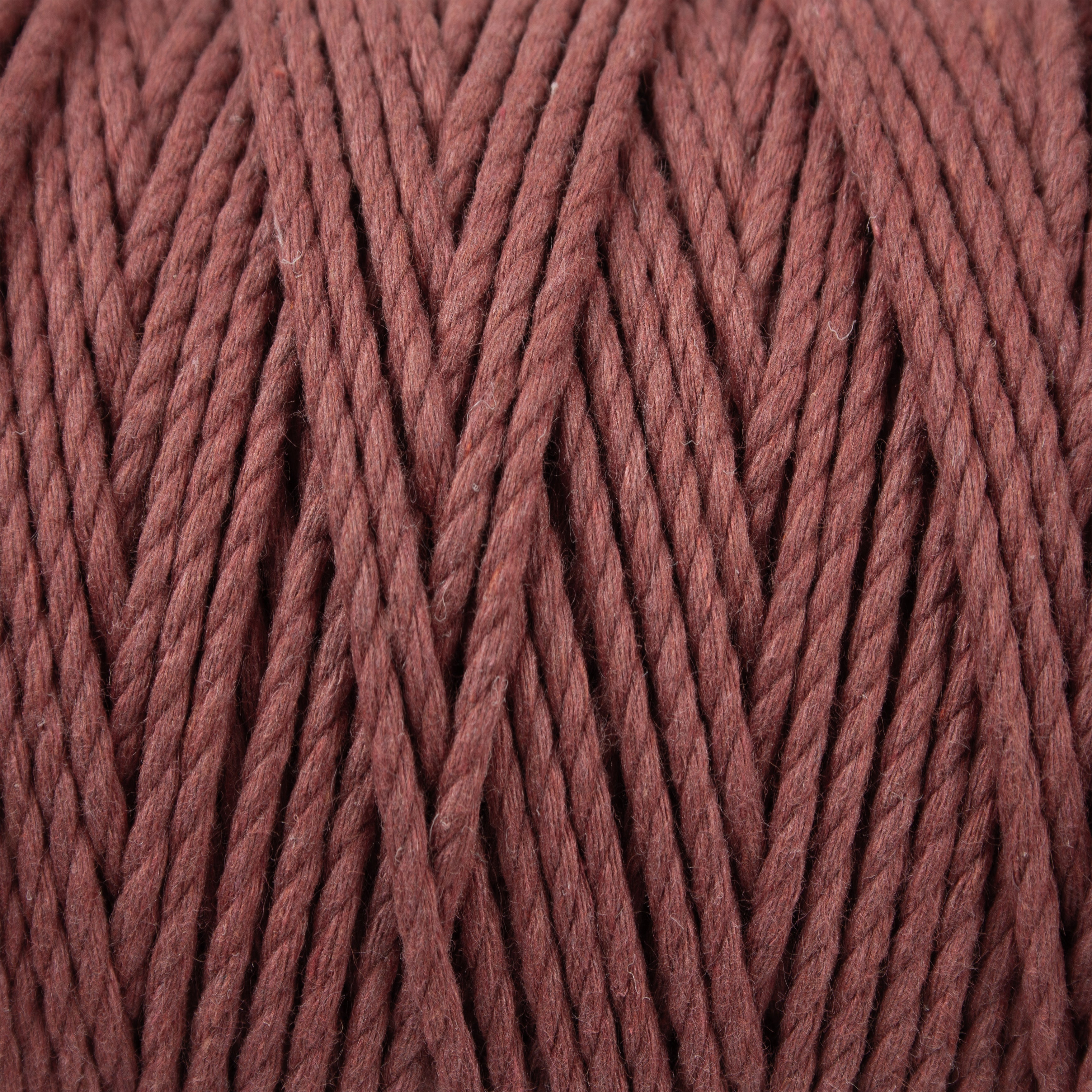 Cotton Twisted Cord Rust 3mm 3 Ply 500gm Roll