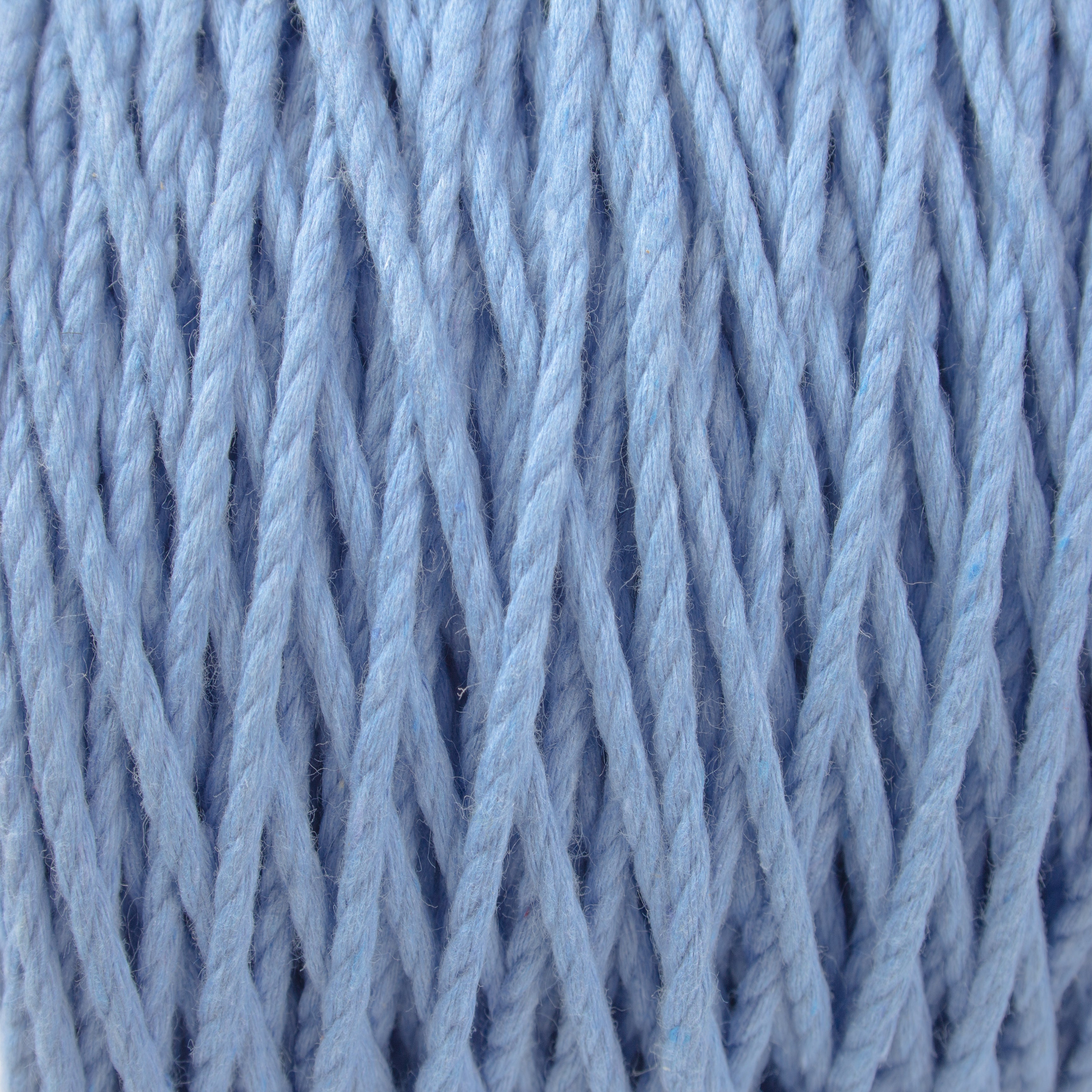 Cotton Twisted Cord Sky Blue 3mm 3 Ply 500gm Roll
