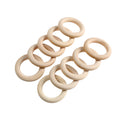 Wooden Rings 3.5cm Cream 10Pc