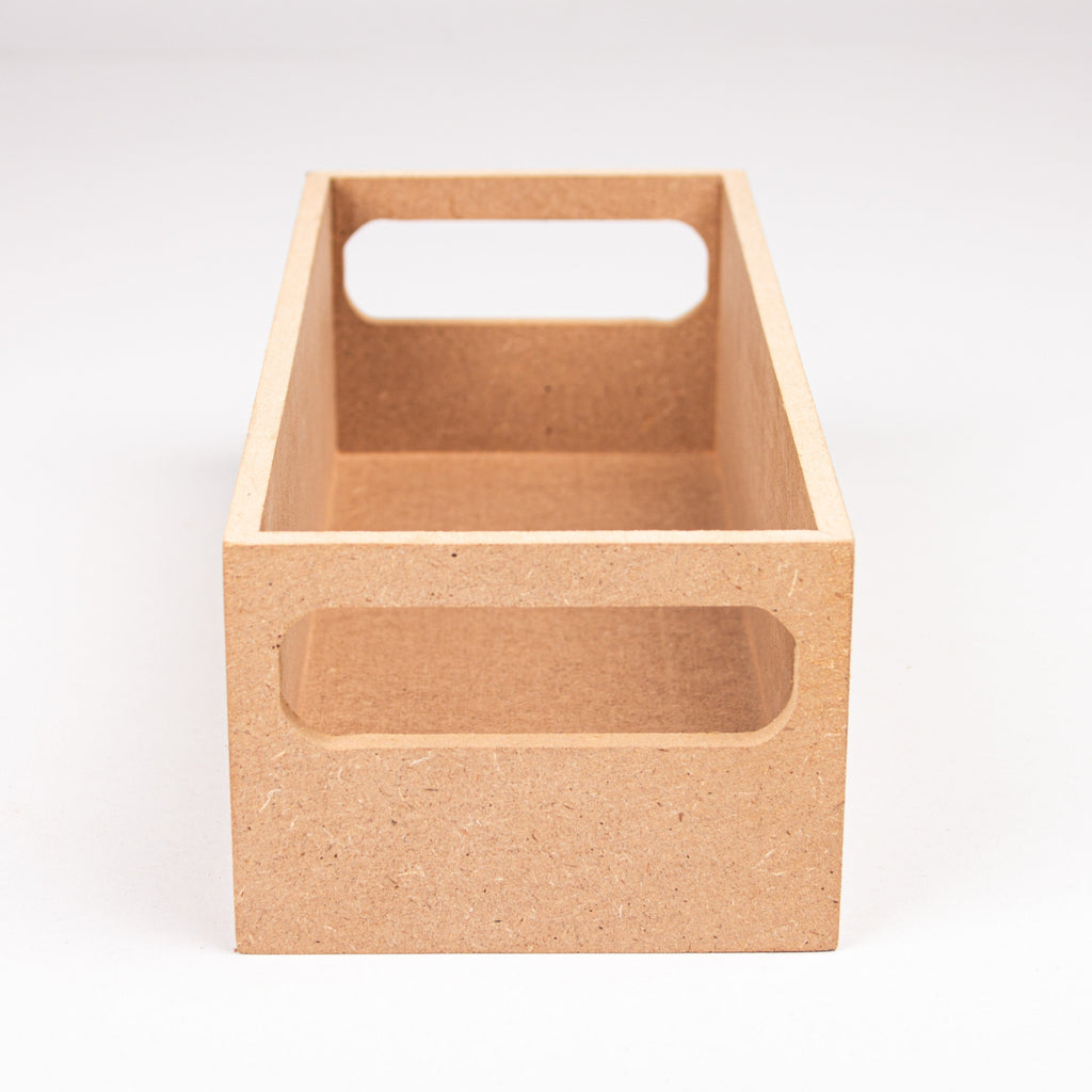 MDF Tray With Handle Rectangular Big Approx L 9.84 X W 3.81 X H 2.83In 5Mm Thick 1 Pc