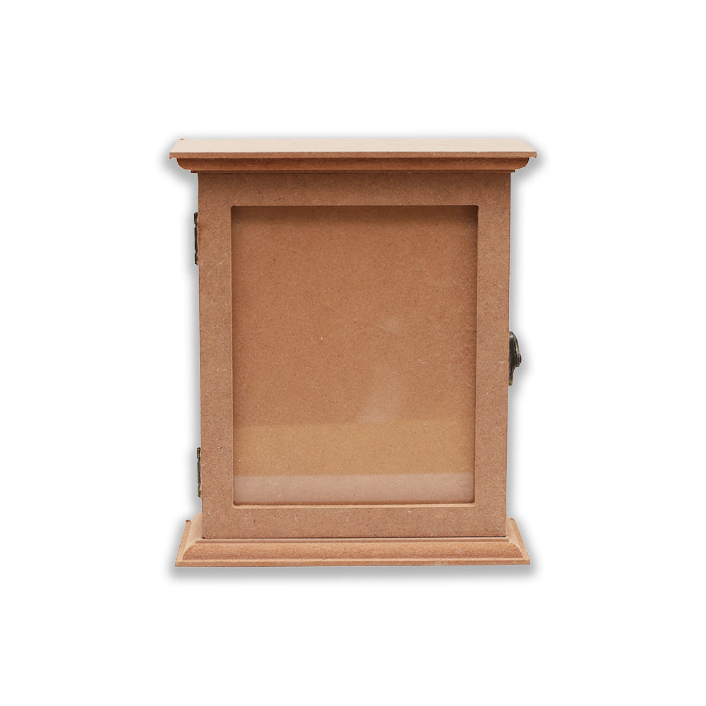 MDF Wall Key Holder 6 Hooks With Photo Frame Clear Acrylic Display 6 Hooks Metal Latch Approx L 6.88 X W 3.25 X H 8.11In 1 Pc