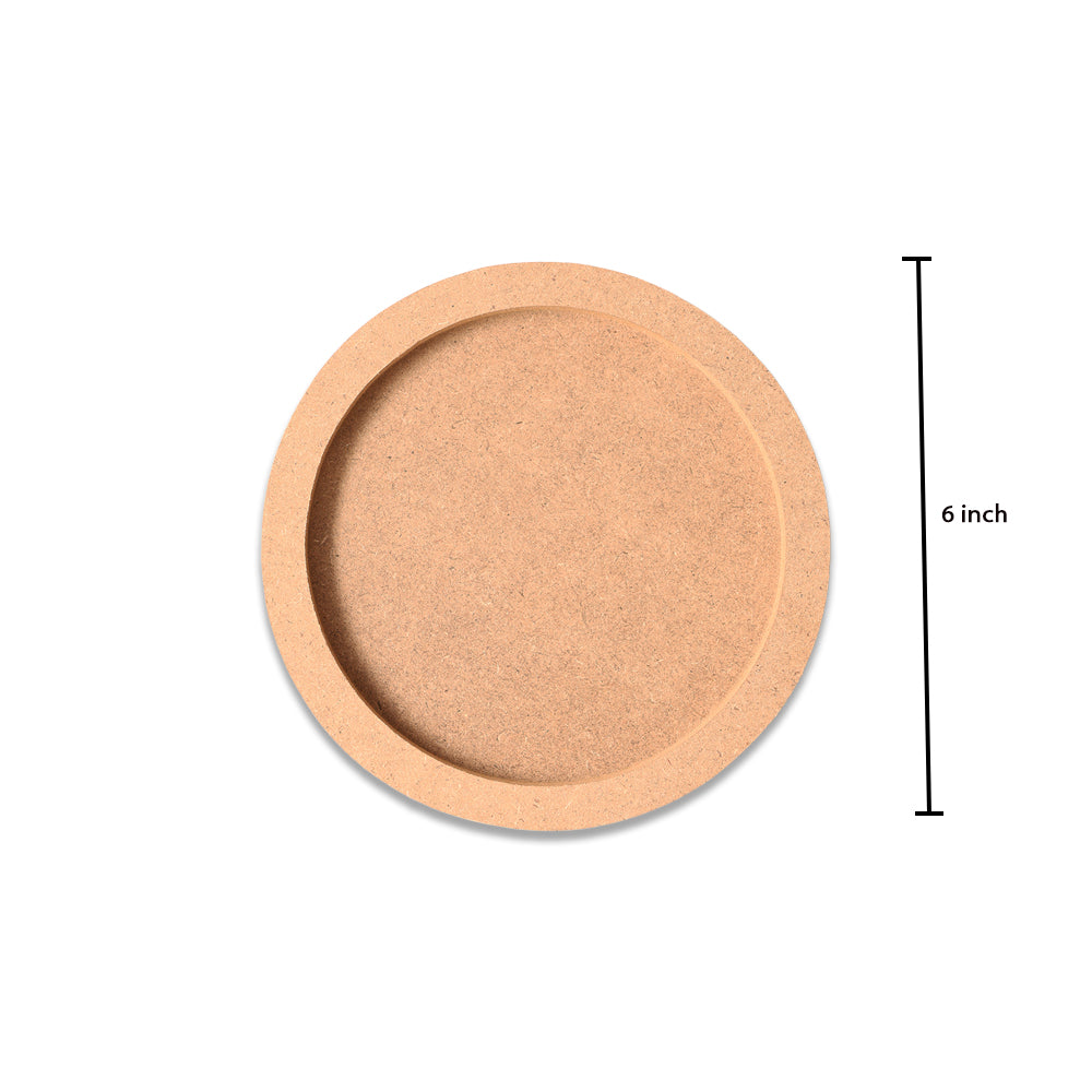 MDF Fillable Blank Round | 6inch Dia | 1pc