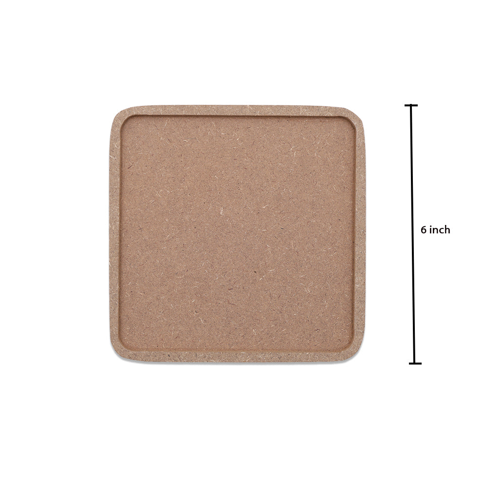 MDF Fillable Blank Square | 4inch Dia | 1pc