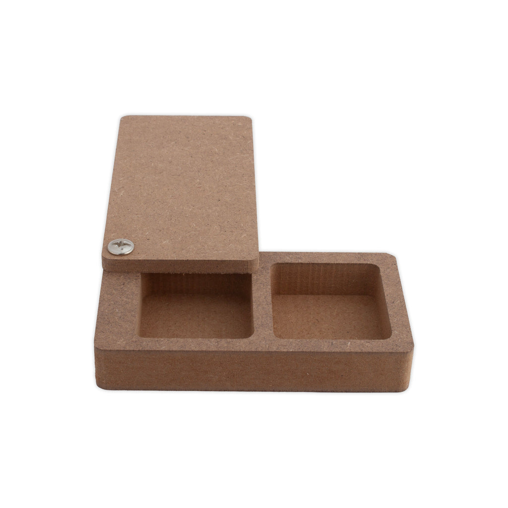 MDF Haldi Kumkum Container with Sliding Lid - Rectangle 10.2 X 5.4 X 2.3cm 1pc