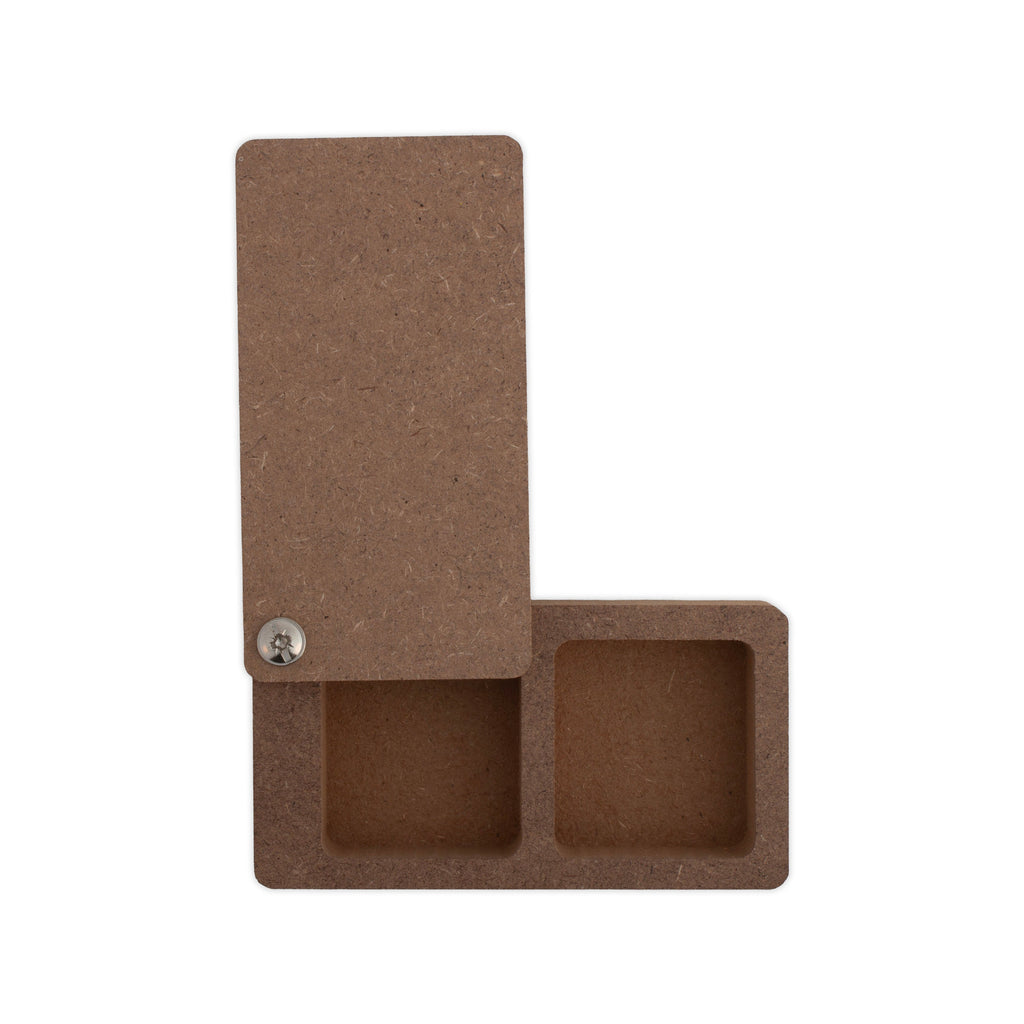 MDF Haldi Kumkum Container with Sliding Lid - Rectangle 10.2 X 5.4 X 2.3cm 1pc