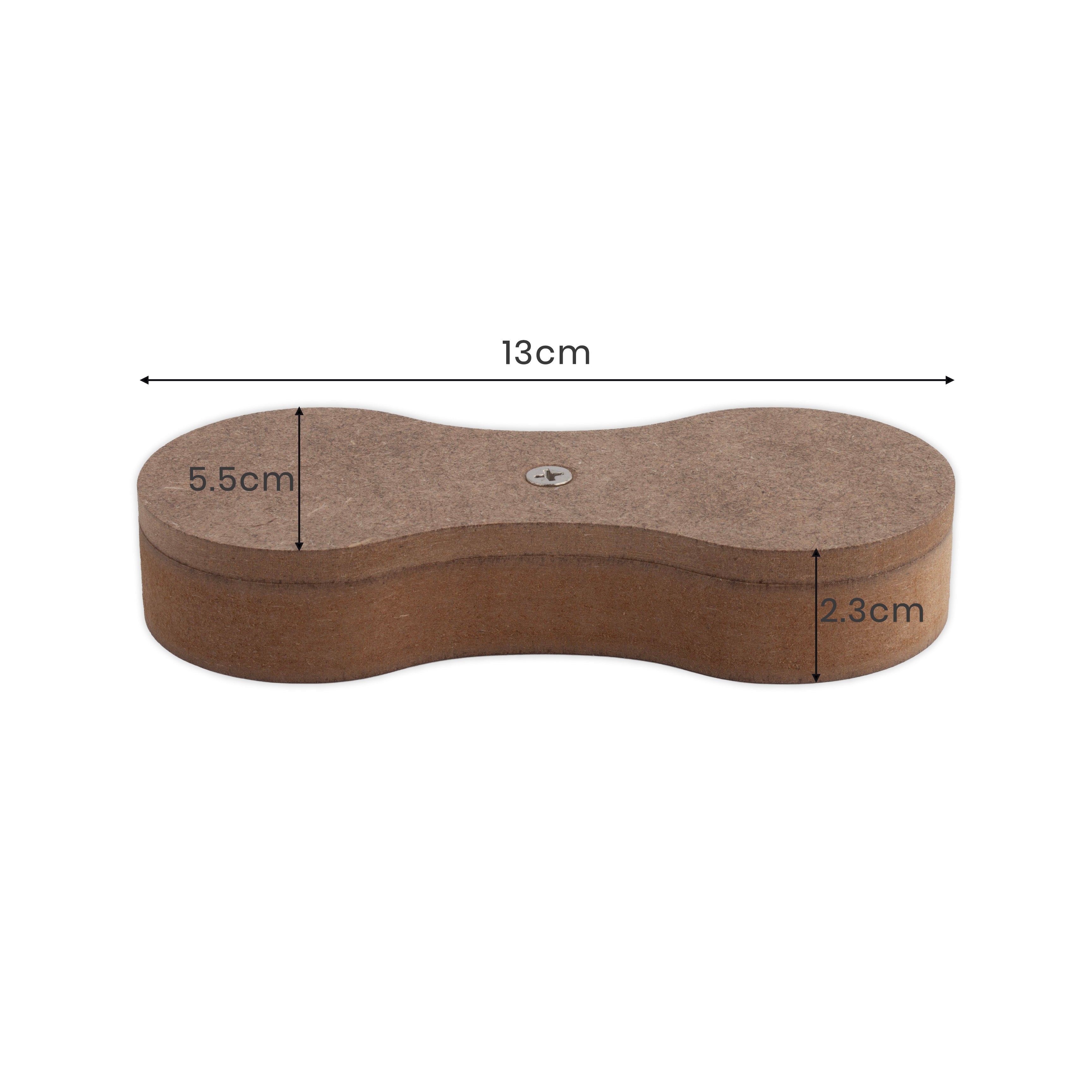 MDF Haldi Kumkum Container with Sliding Lid - Infinity 13 X 5.5 X 2.3cm 1 pc