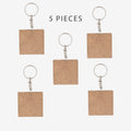 MDF Keychain Square 5 X5cm 2mm Thick 5pc
