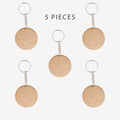 MDF Keychain Round 5cm Dia 2mm Thick 5pc