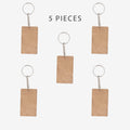 MDF Keychain Rectangle 3.7 X6.3cm 2mm Thick 5pc