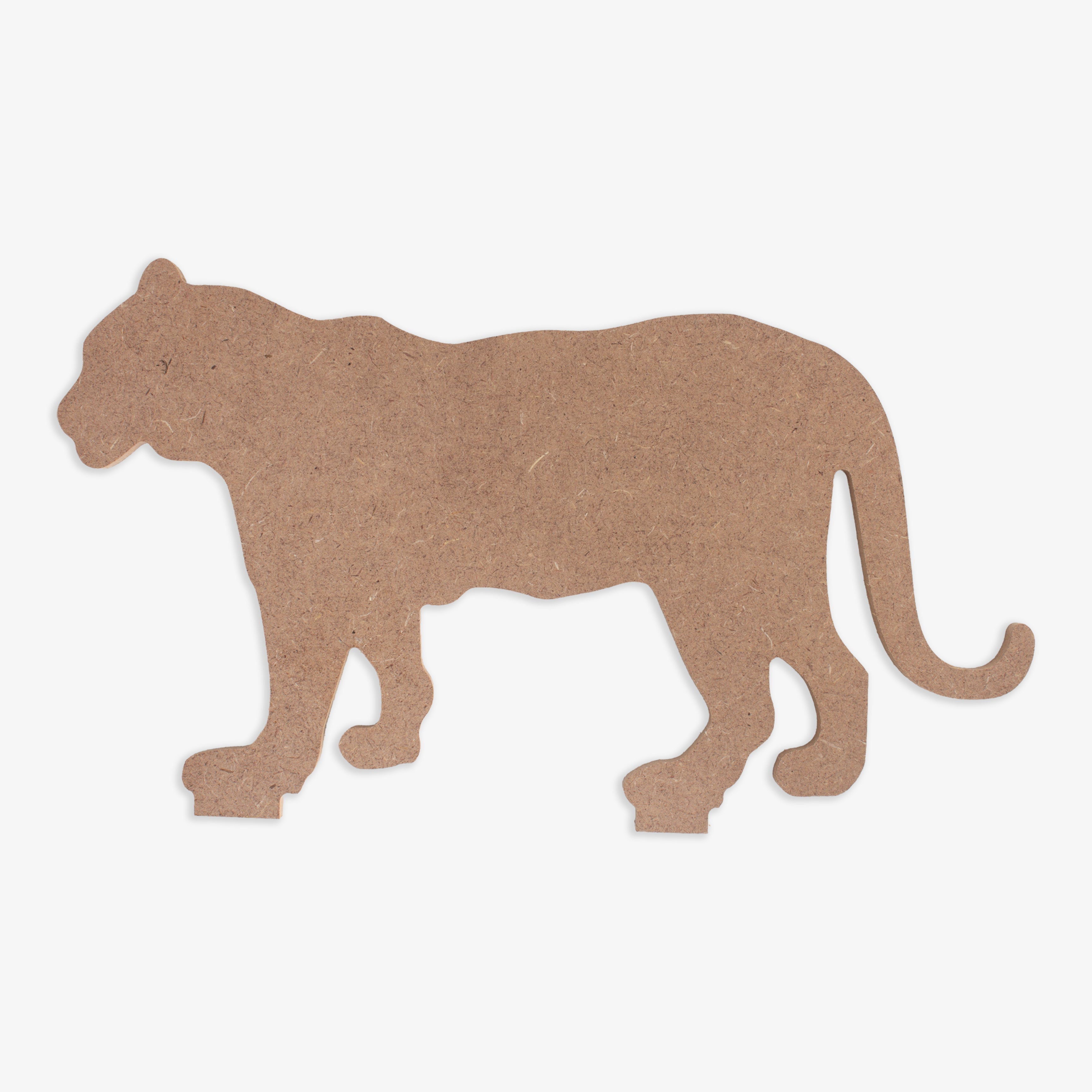MDF Table Decor with Base Tiger W9 x H5.25inch Base 7.25 x 1.25inch 5.5mm Thick 1 pc