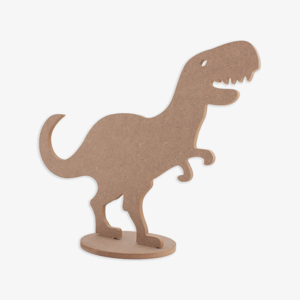 MDF Table Decor with Base Dinosaur W11 x H8.25inch Base 4inch Dia 5.5mm Thick 1 pc