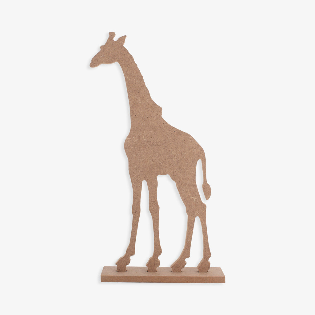 MDF Table Decor with Base Giraffe W4.25 x H8.25inch Base 4.25 x 1.25 inch Dia 5.5mm Thick 1 pc