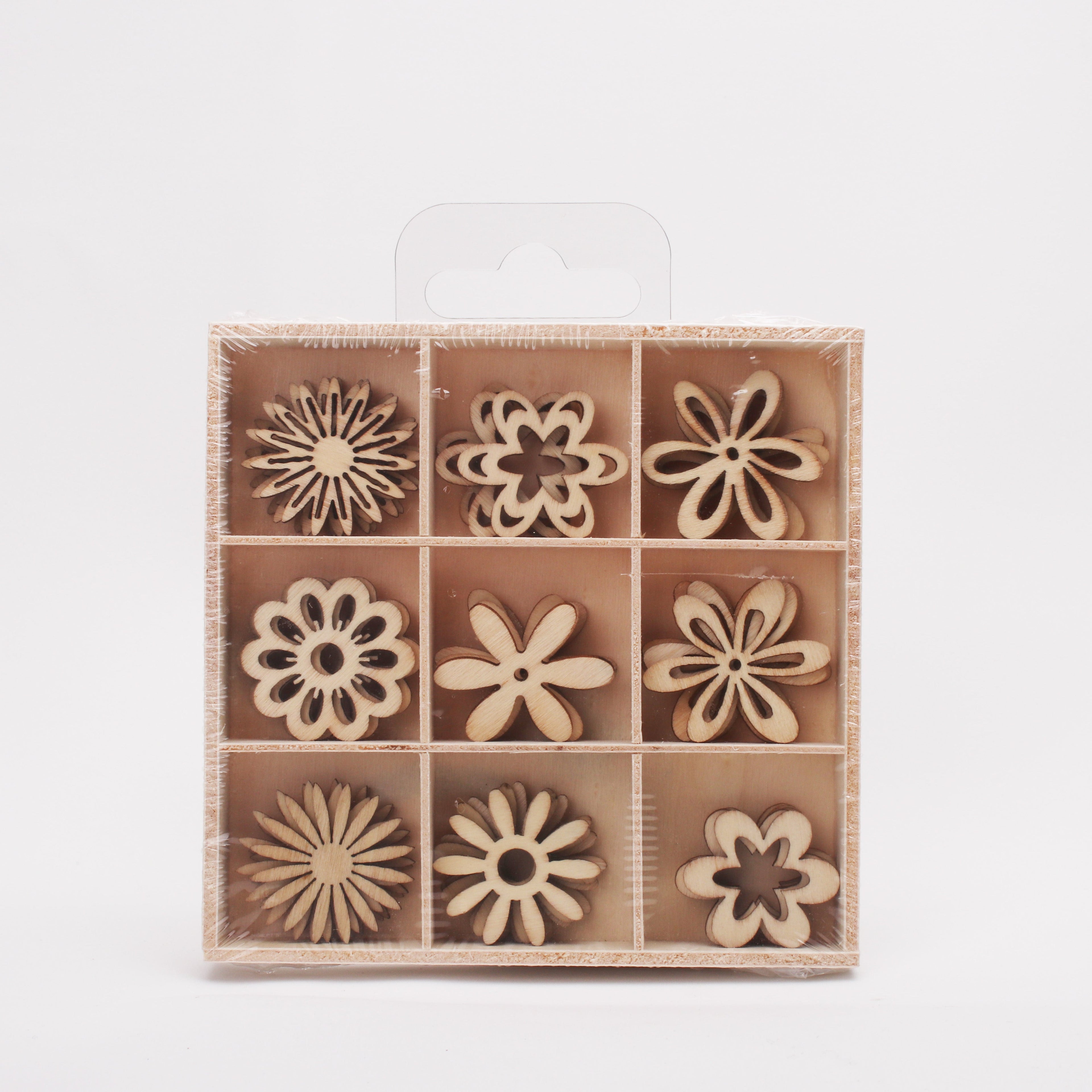 MDF Mini Flower Shapes 45pc
