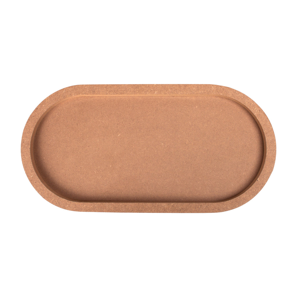MDF Fillable Tray Oval / Oblong 12 x6inch 5.5mm Base + 11mm Depth 1 pc