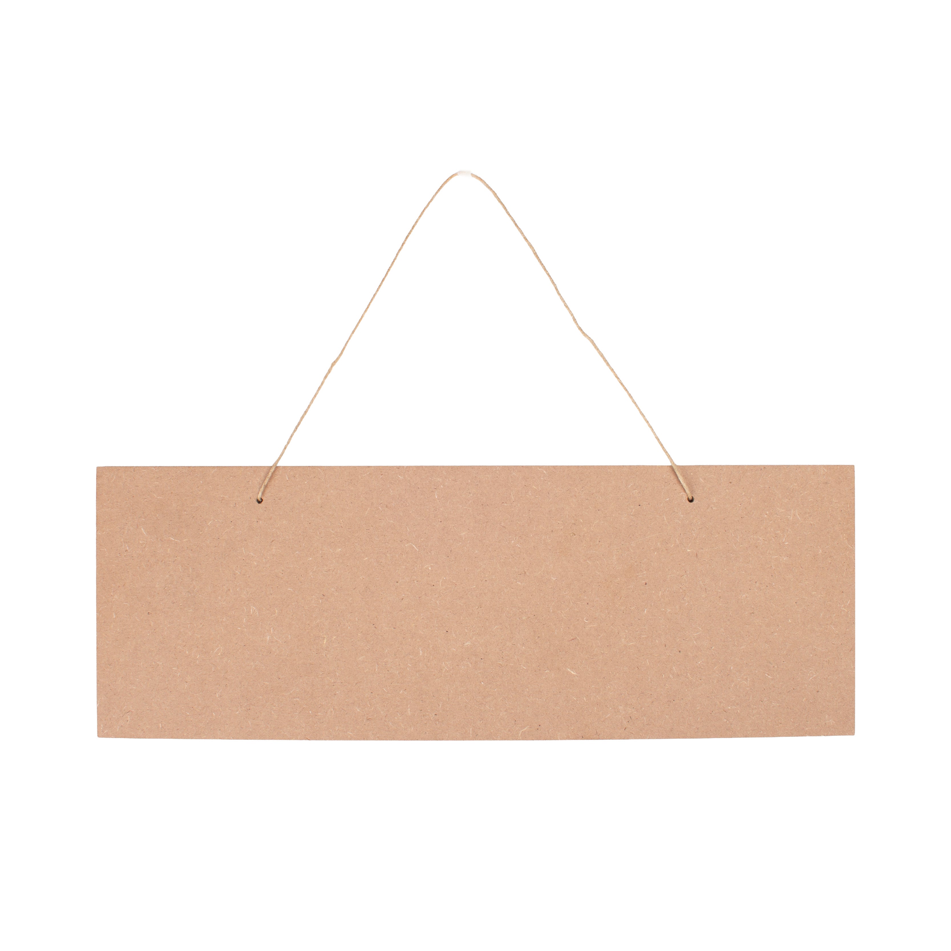 MDF Hanging Name Board With Jute Thread L18 x W5inch 5.5mm Thick 1pc