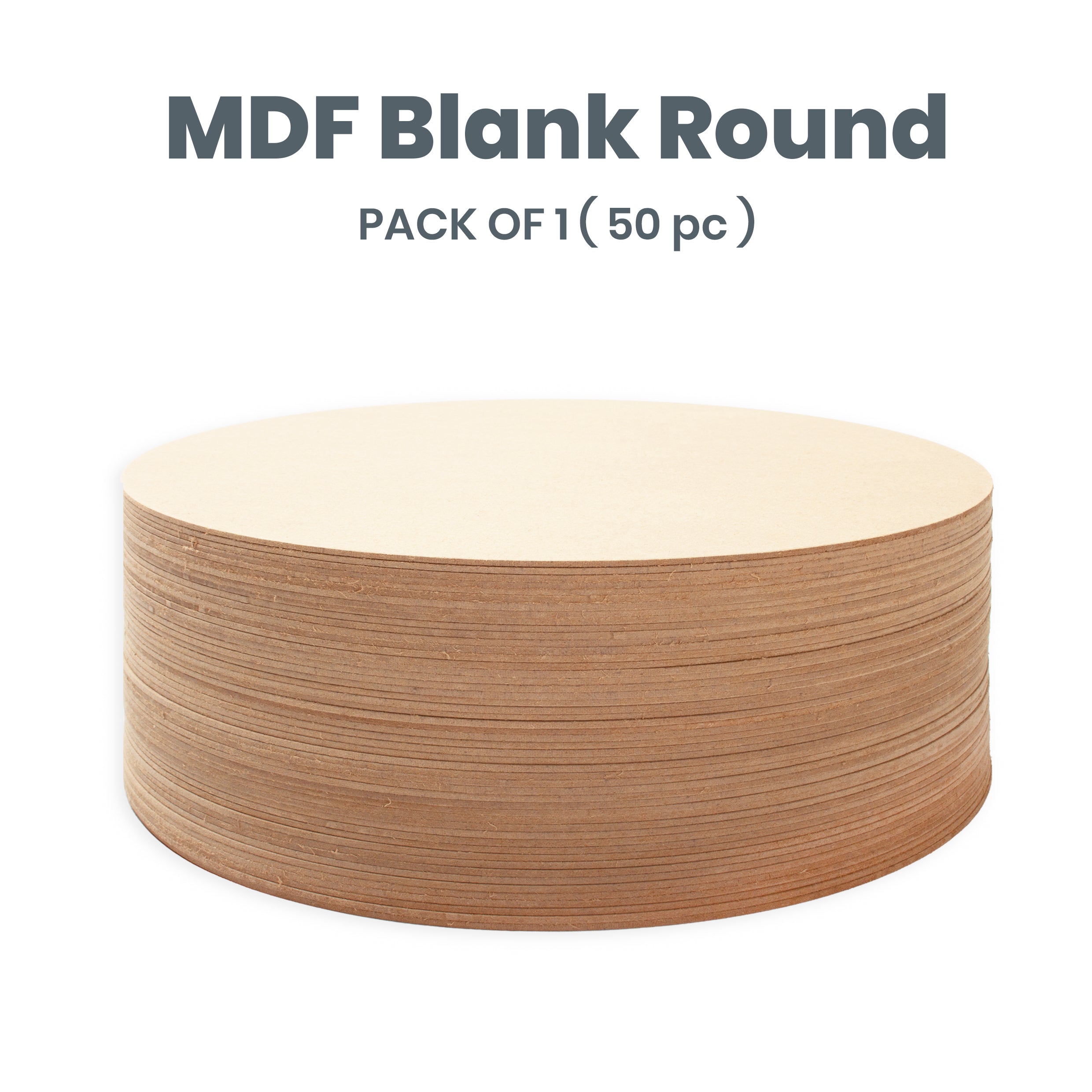 2mm MDF Blank round 12 Inch 50pc