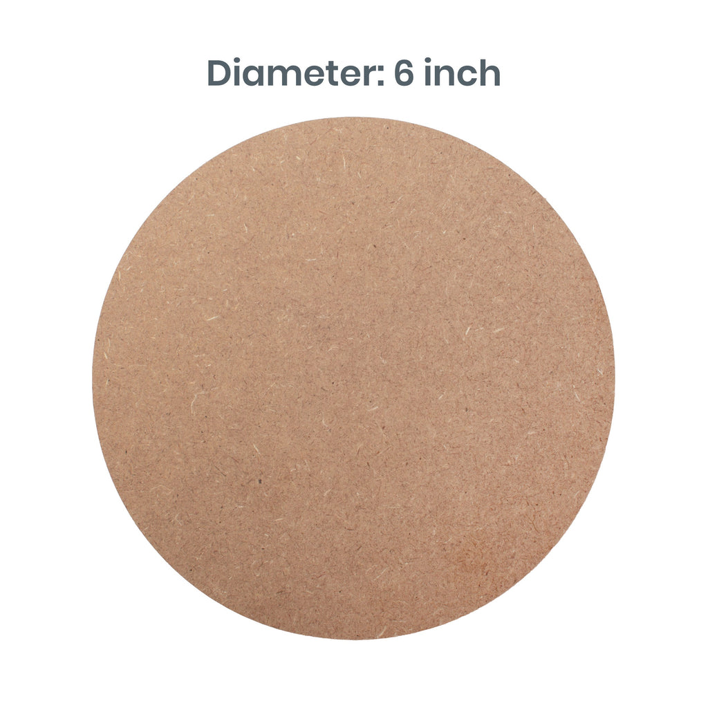 5.5mm MDF Blank round 6 Inch 100pc