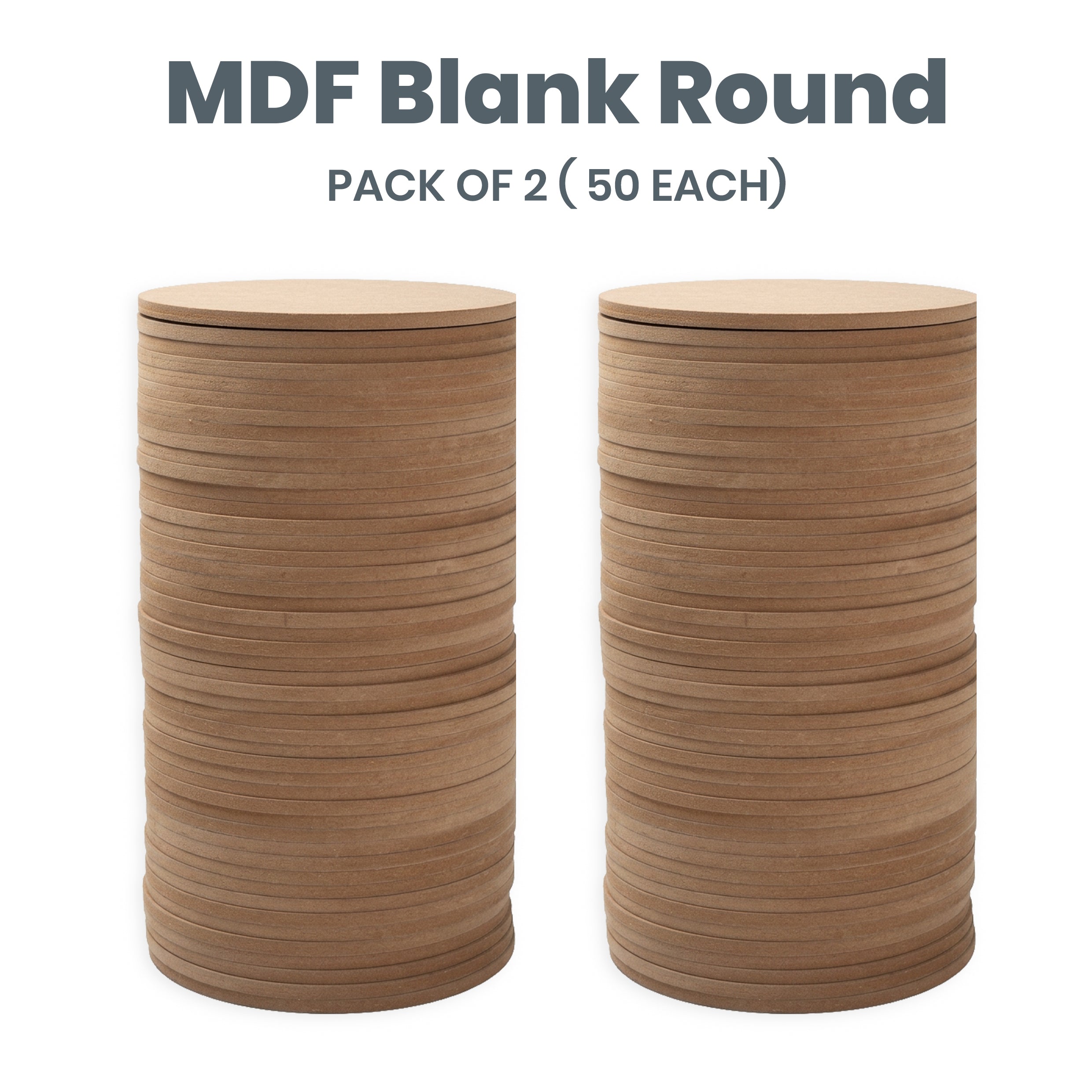5.5mm MDF Blank round 6 Inch 100pc