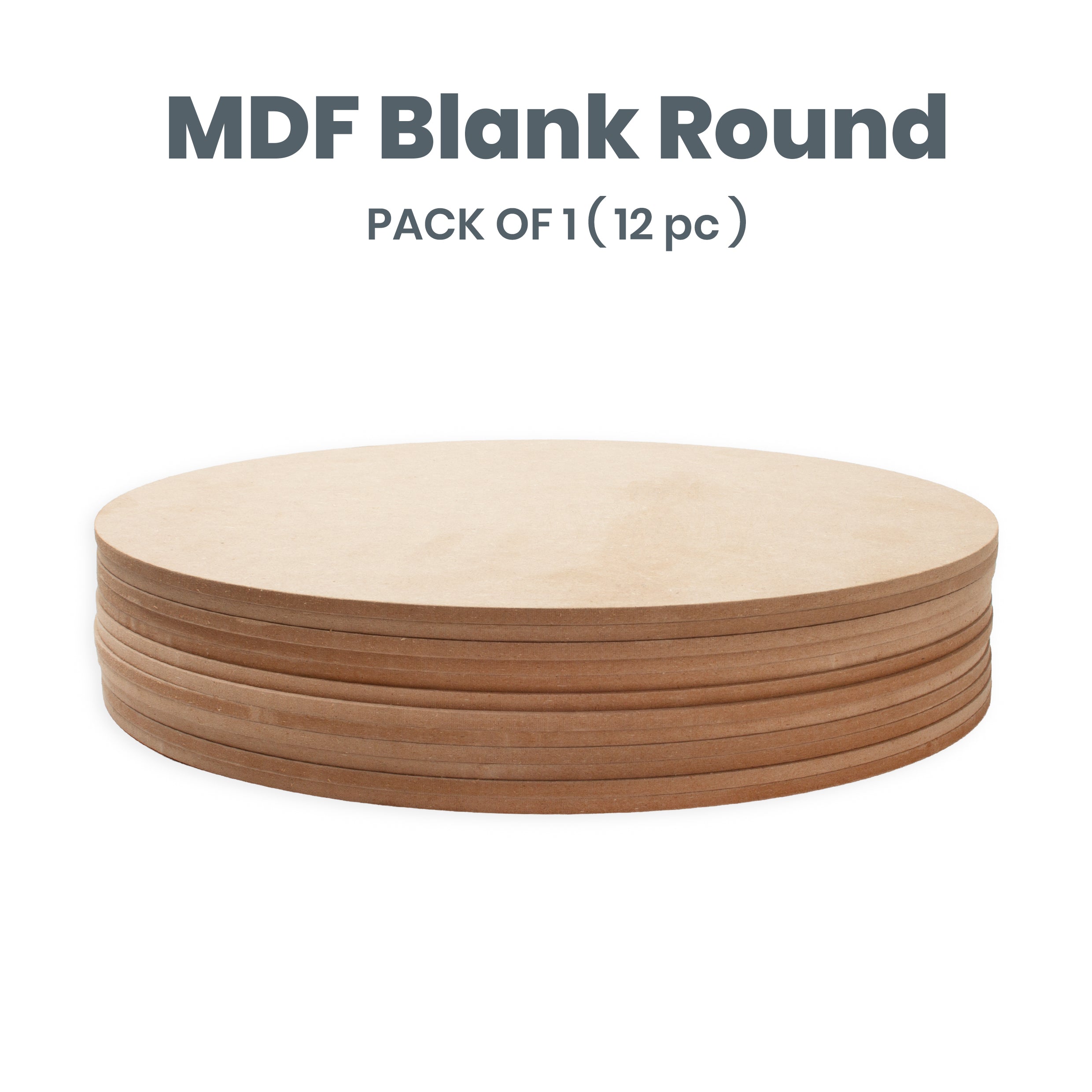5.5mm MDF Blank round 14 Inch 12pc