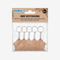 MDF Keychain House 4.8 X5cm 2mm Thick 5pc
