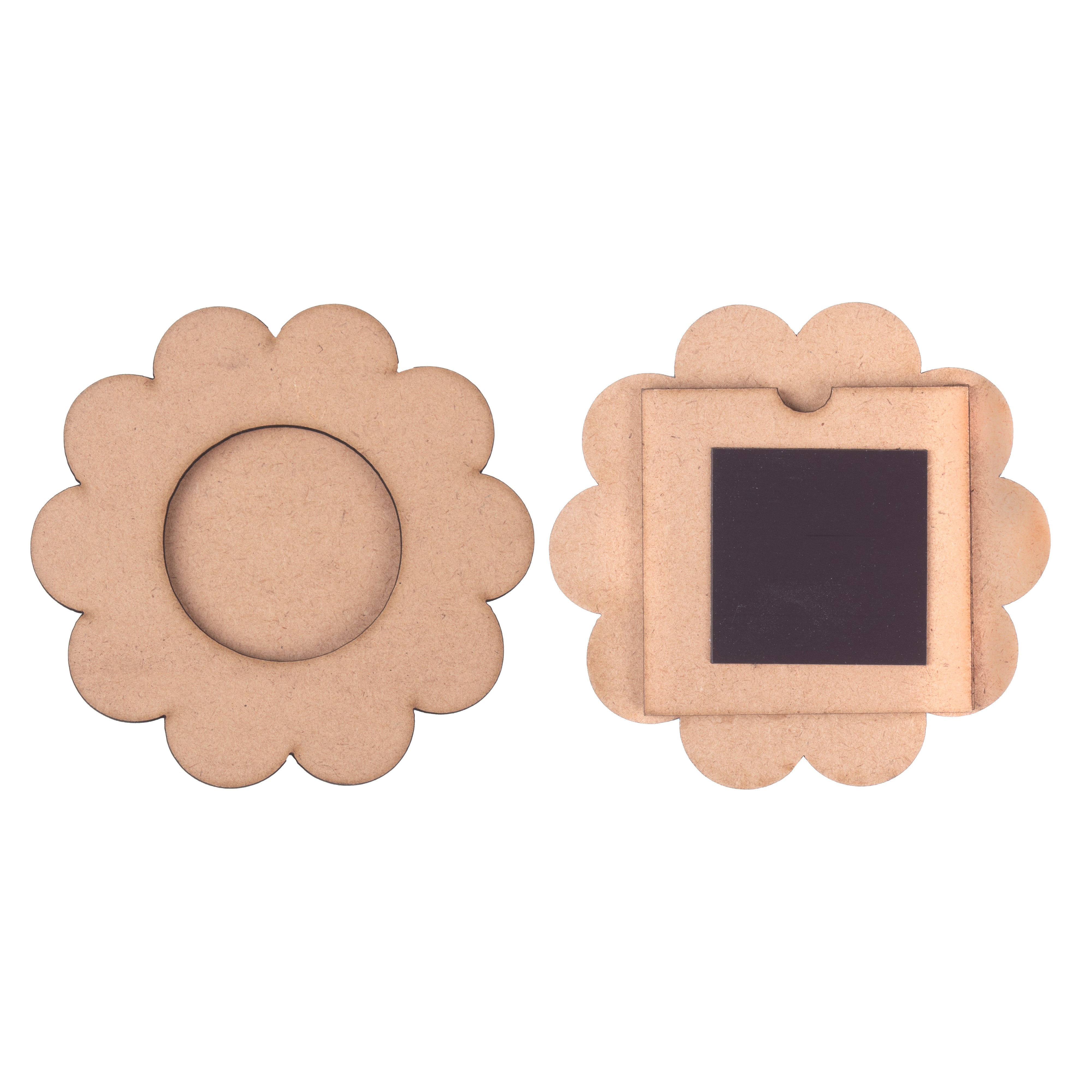 MDF Photo Frame With Magnet Flower 3.6 X 3.75inch 1pc