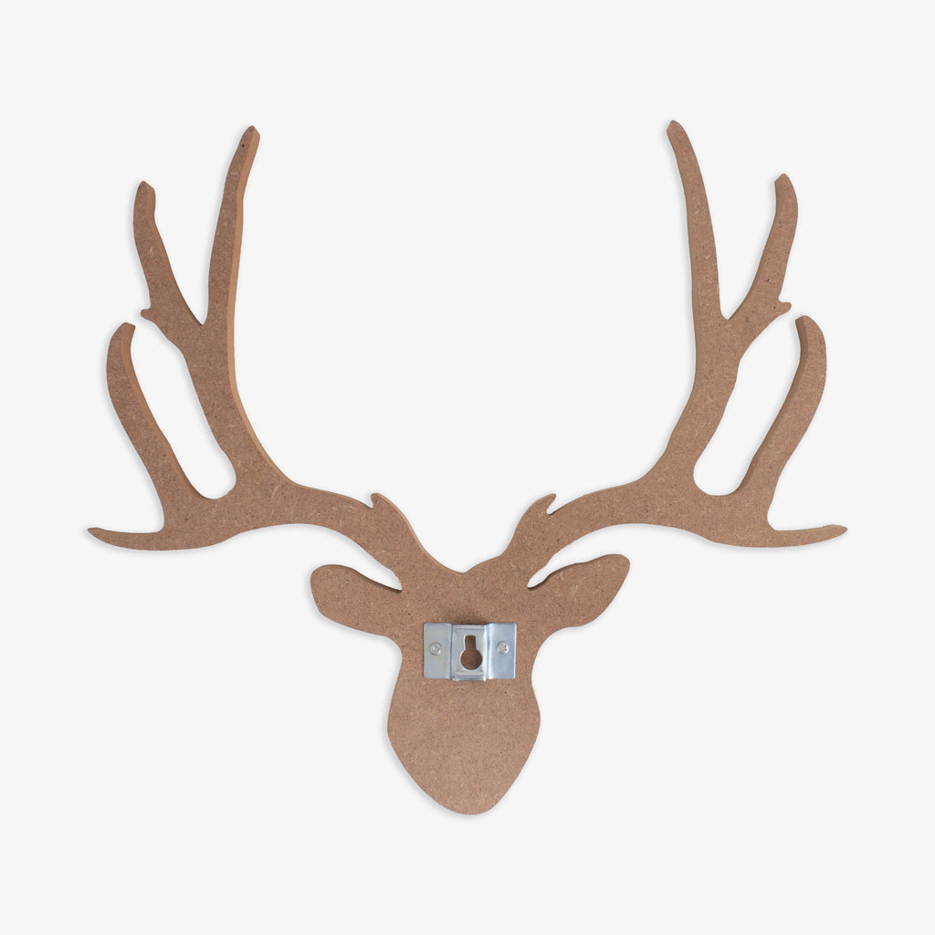 MDF Wall Hanging Reindeer Head W13 x H11.75inch 5.5mm Thick 1 pc