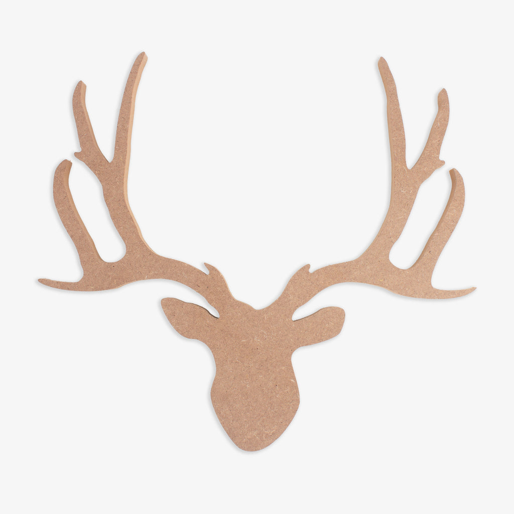 MDF Wall Hanging Reindeer Head W13 x H11.75inch 5.5mm Thick 1 pc