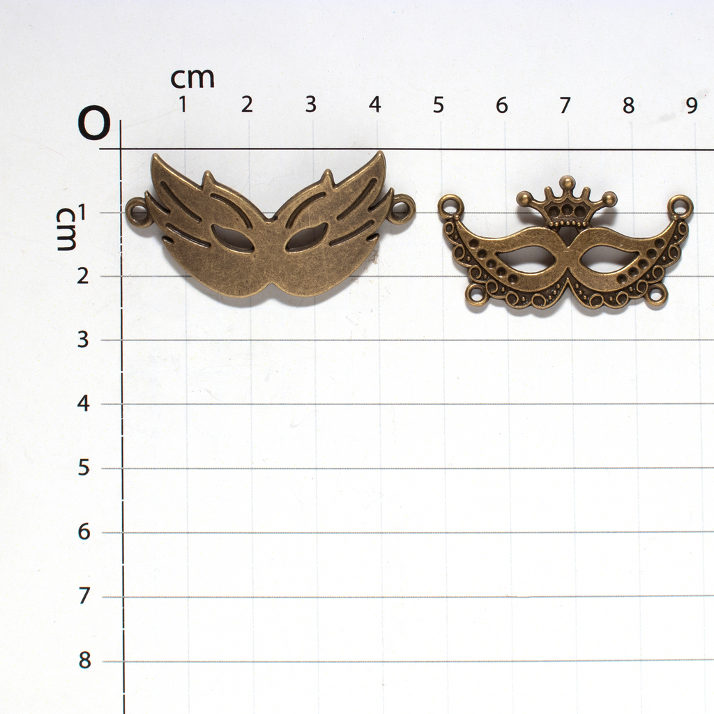 Metal Charms Masquerade 2Pcs Pbci Ib