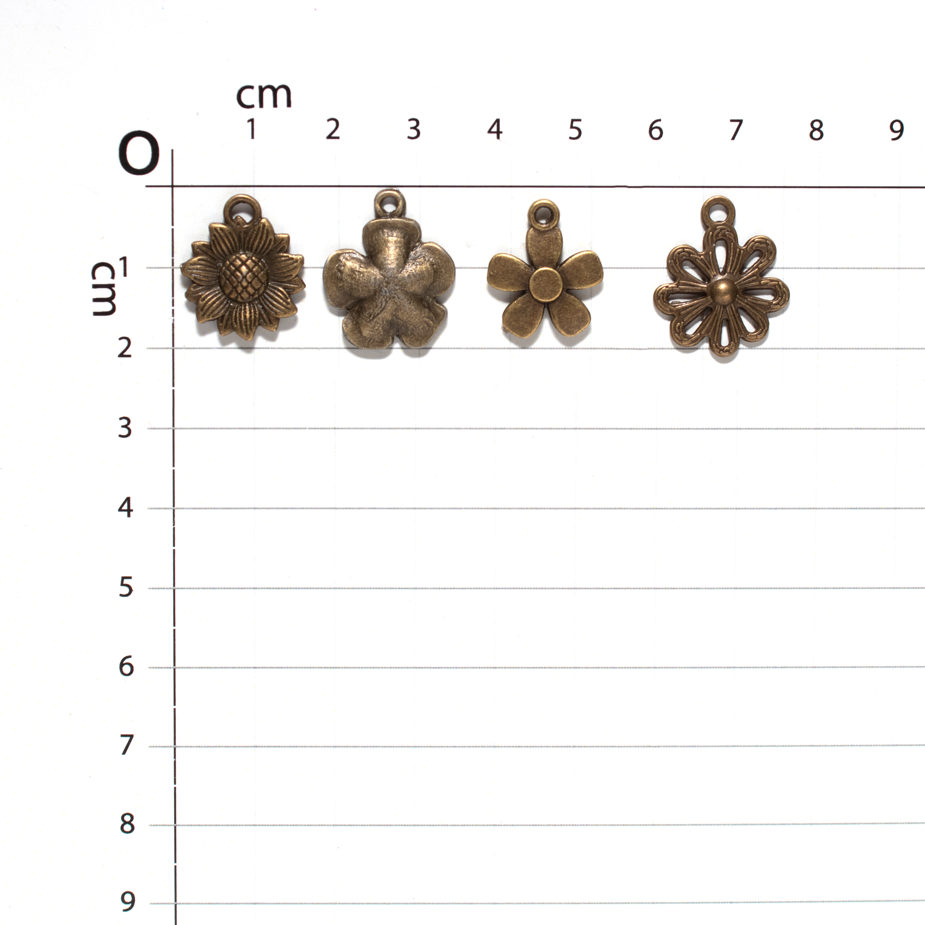 Metal Charms Spring Garden 4Pcs Pbci Ib