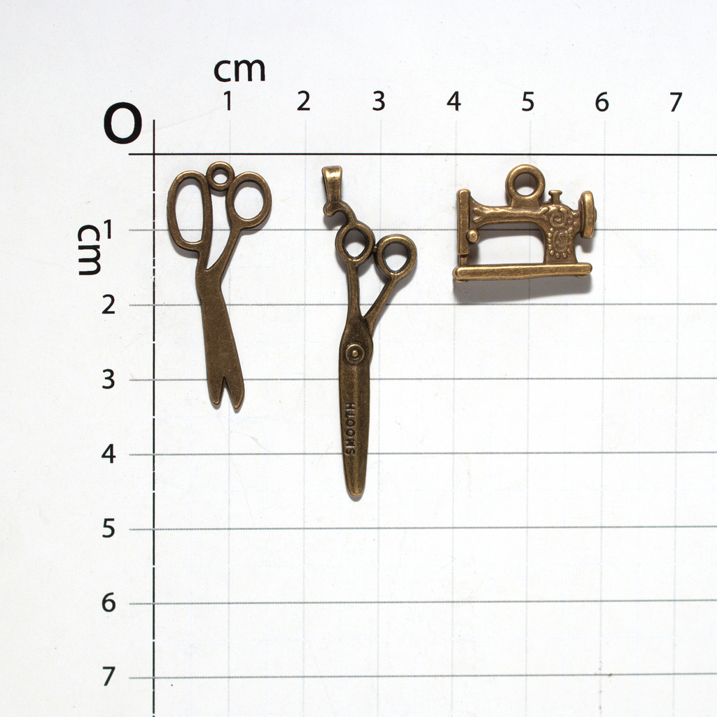 Metal Charms Sewing Magic 3Pcs Pbci Ib