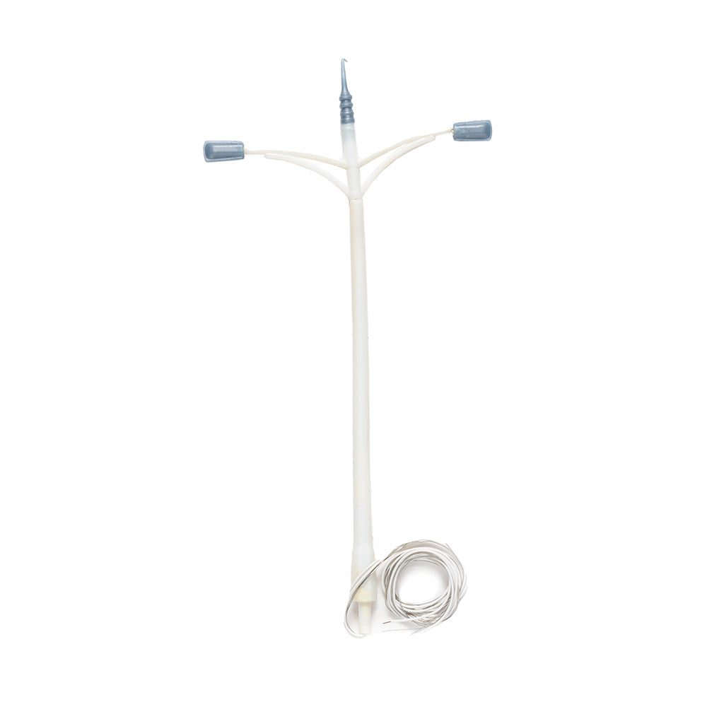 Miniature Street Light Double Headed Illuminated 10 cm 1pc