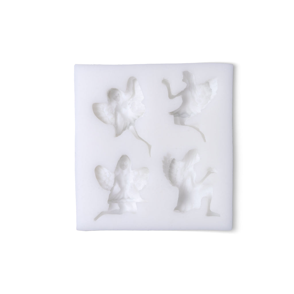 Silicone Mould Fairies And Angels 9.1cm X 8.5cm X 1.3cm 1pc