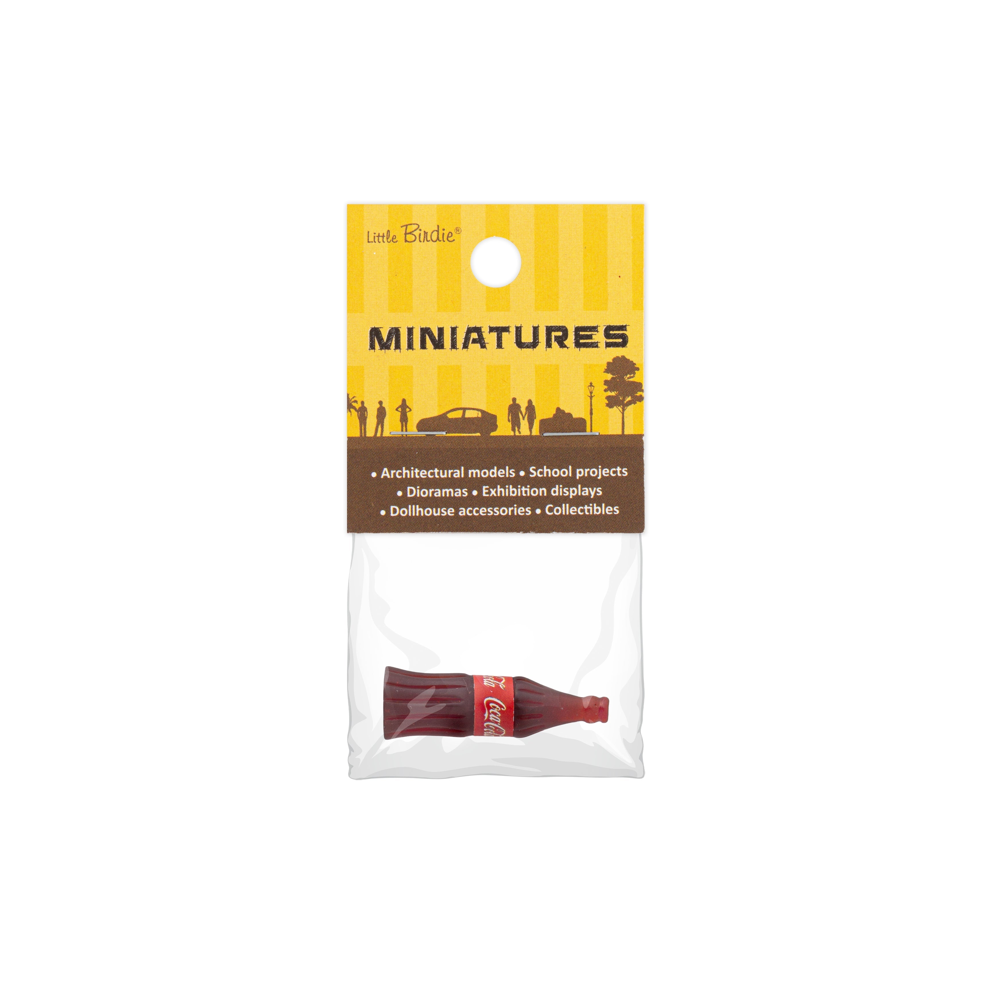 Resin Miniature Coca Cola Bottle 1pc