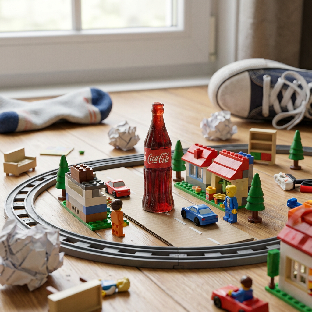 Resin Miniature Coca Cola Bottle 1pc