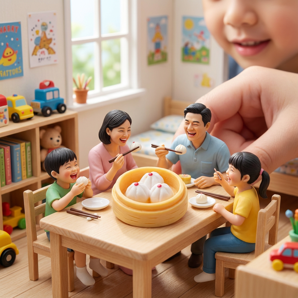 Resin Miniature Dim Sum 1pc