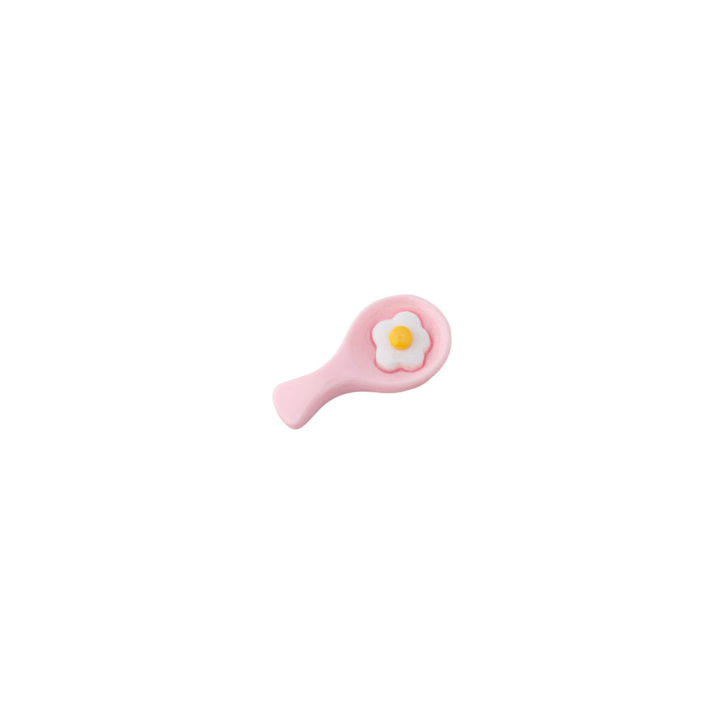Resin Miniature Poached Egg on Ladle 1pc